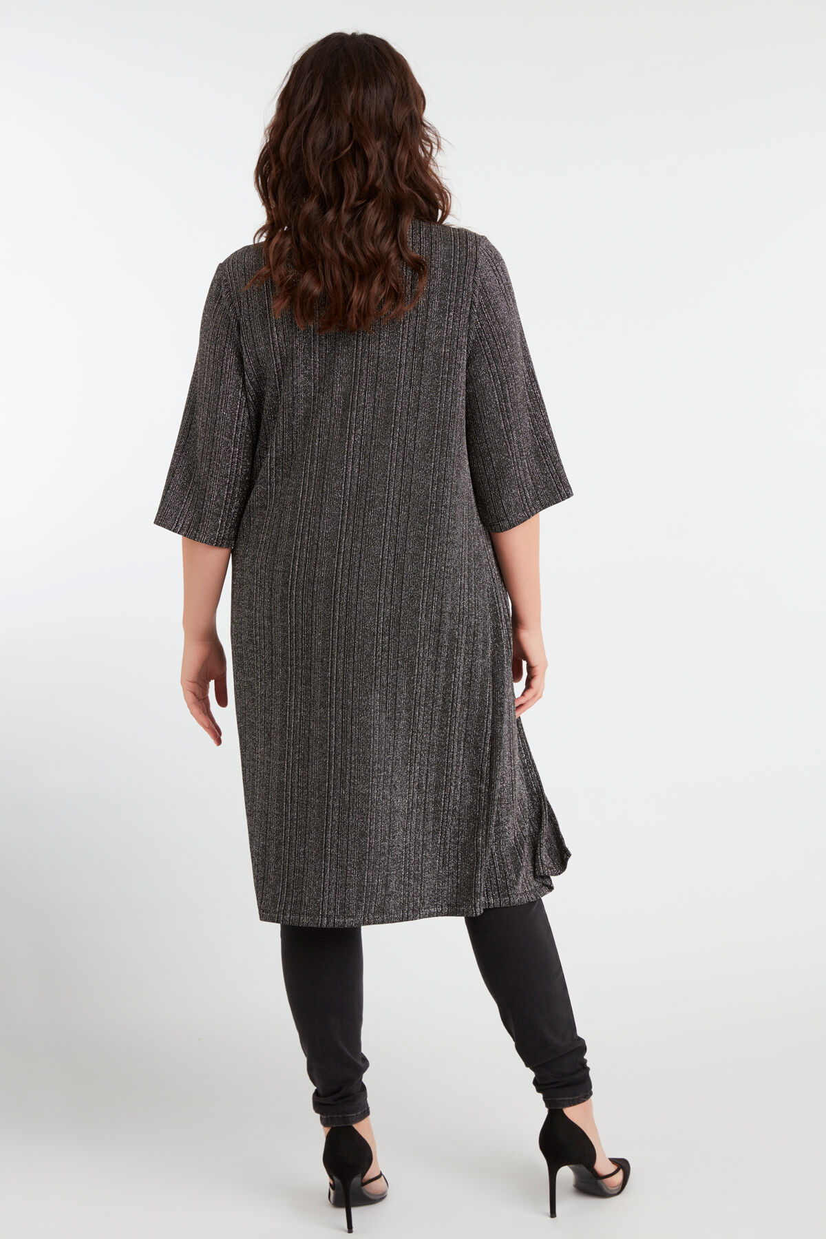 Langer Cardigan mit Lurex image number 5