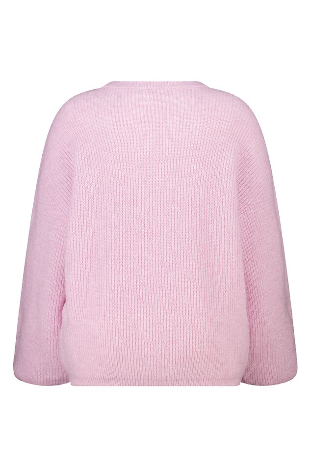 Fein gestrickter Pullover mit Ballonärmeln image number 2