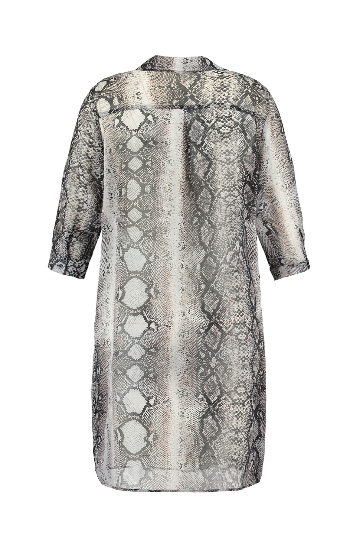 Durchsichtige Bluse mit Schlangen-Print image number 2