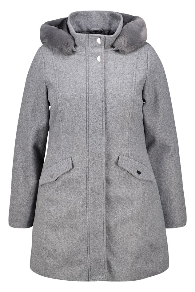 Jacke mit Kunstpelzkragen image number 1