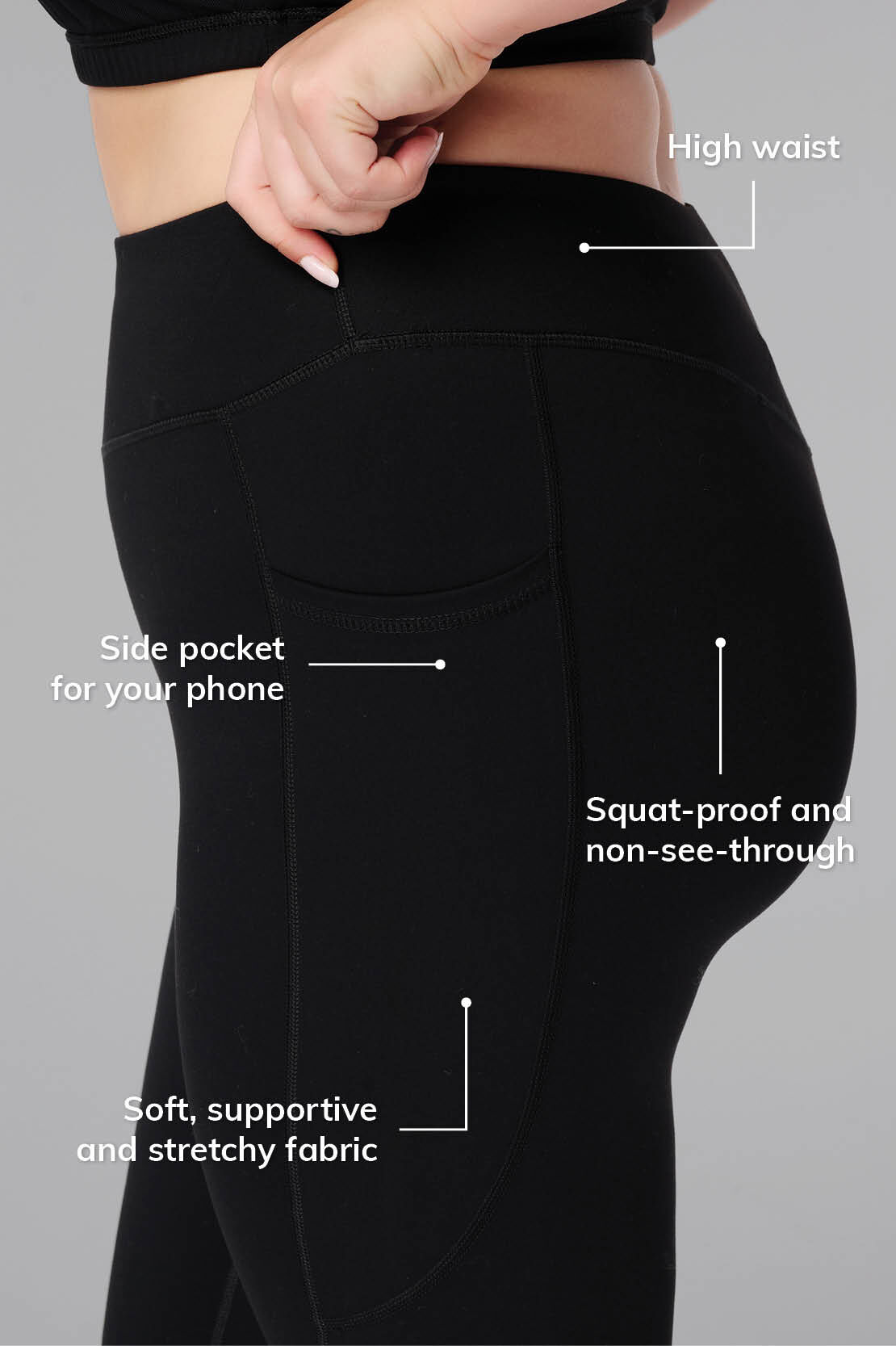 Sportleggings mit Seitentaschen image number 3