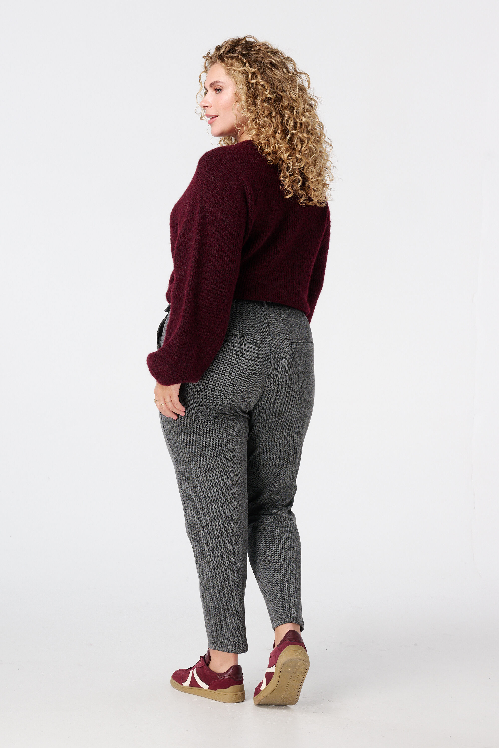 Slim Fit Hose mit G&uuml;rtel image number 3