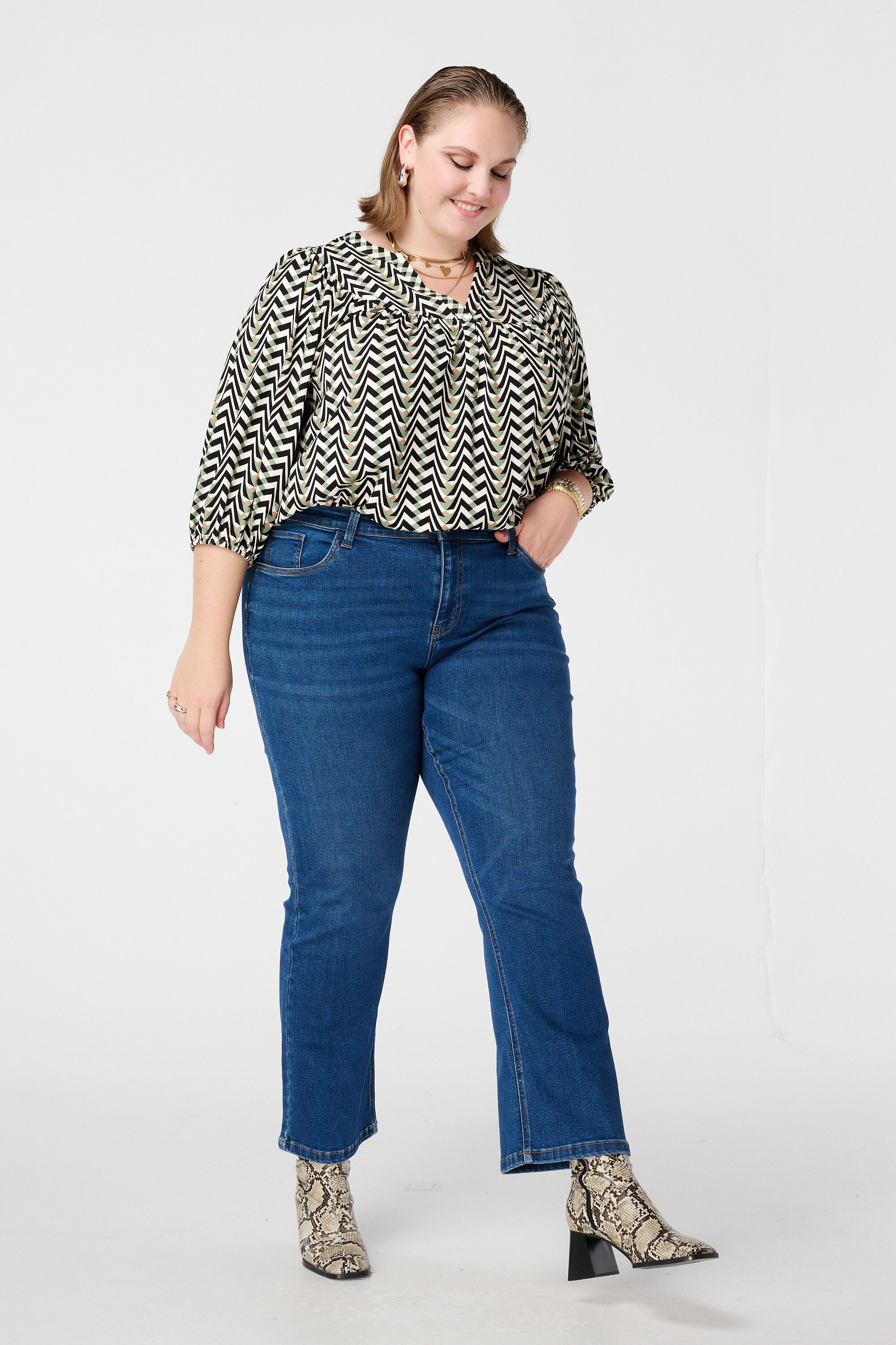 Jersey-Top mit Print image number 5