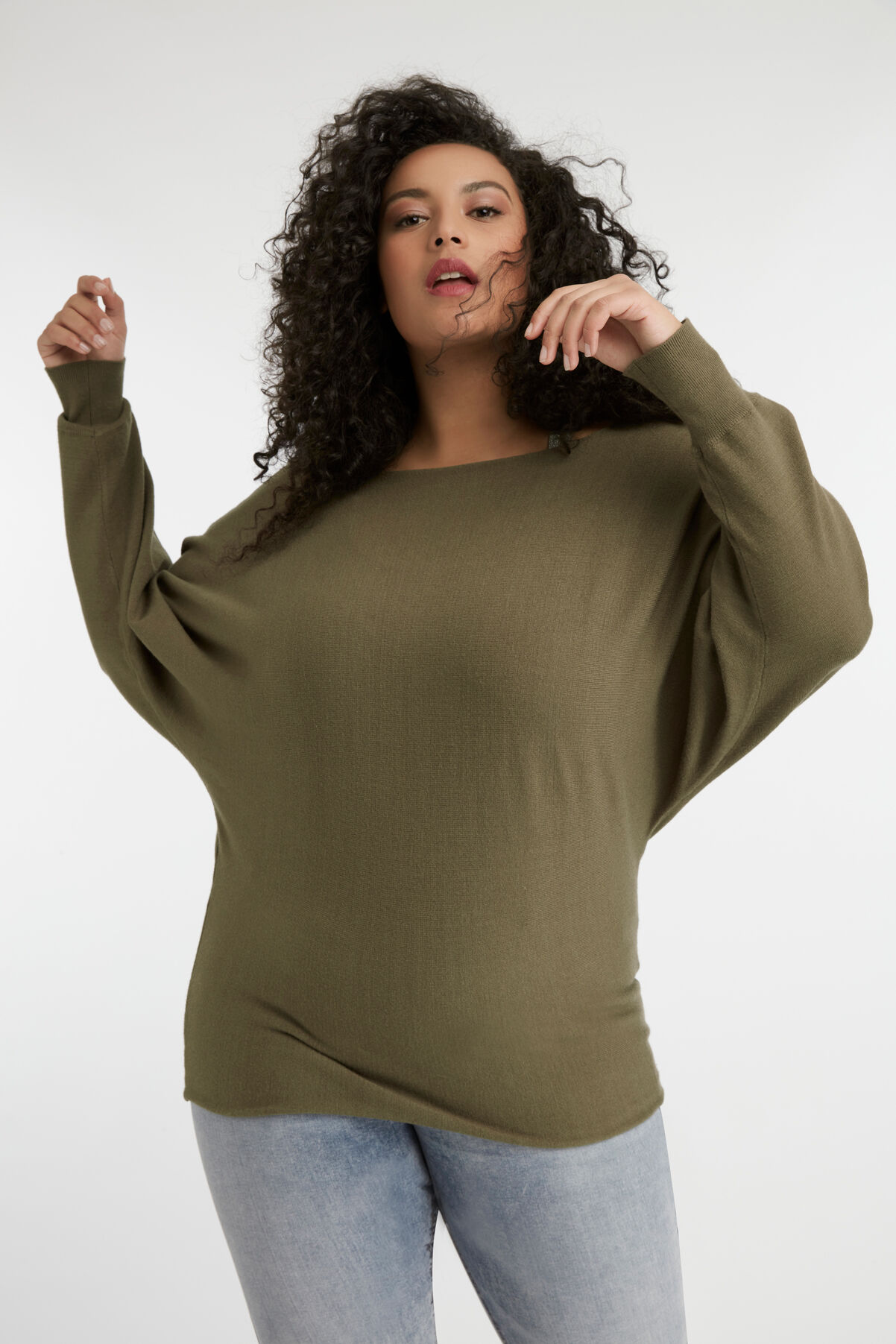 Pullover mit Fledermaus&auml;rmeln image number 3