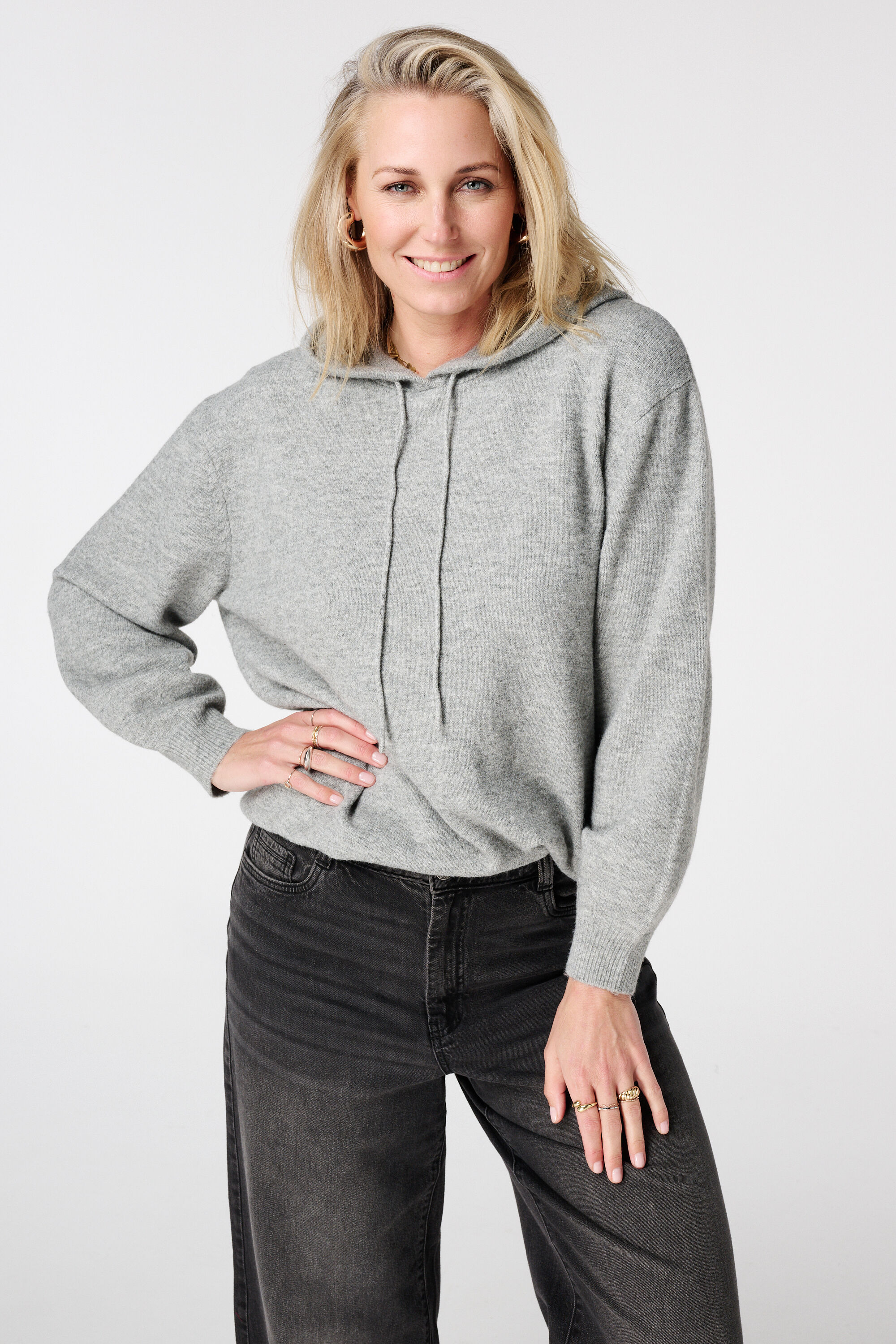 Strick-Kapuzenpullover