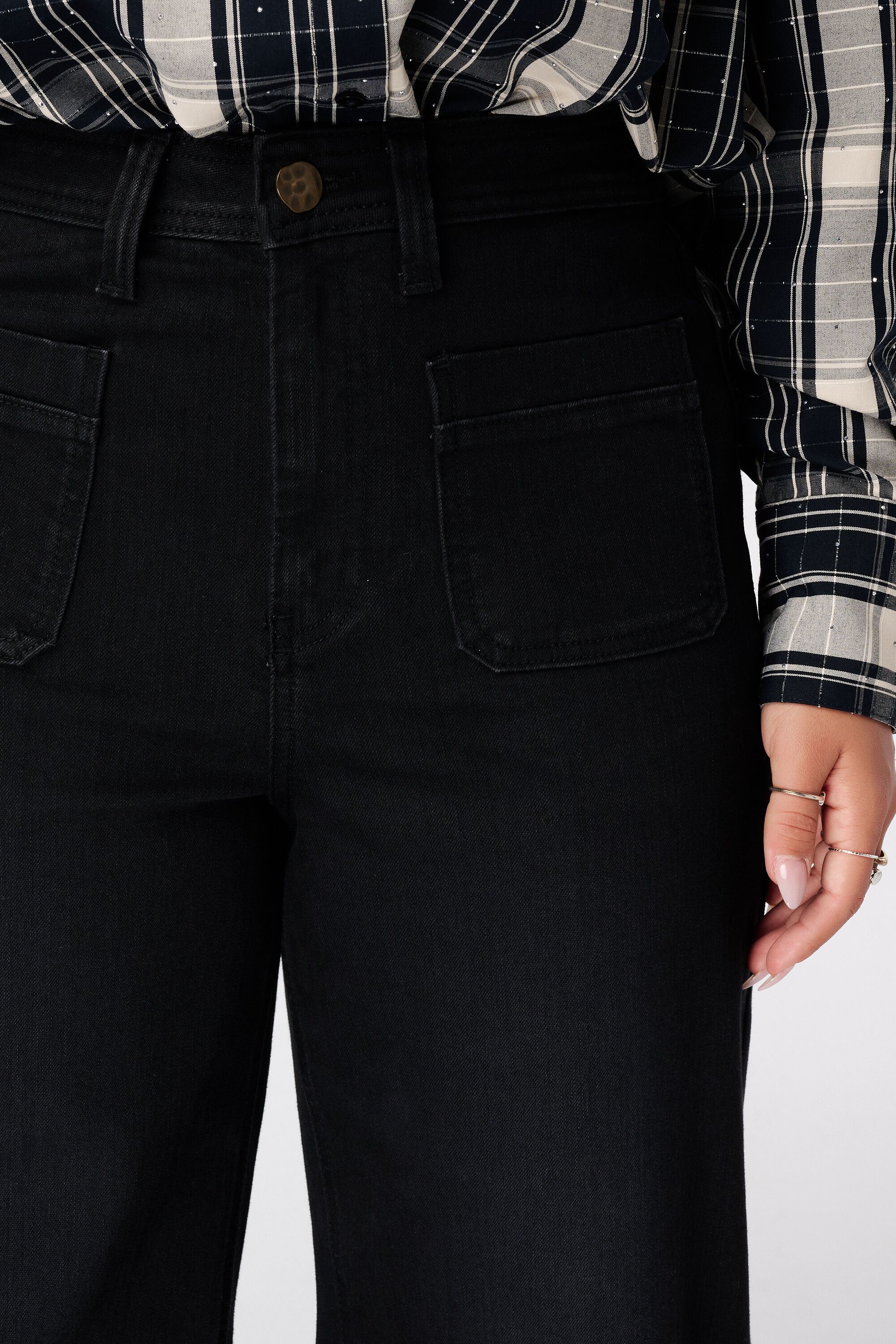 Wide Leg Jeans mit Vordertaschen image number 4
