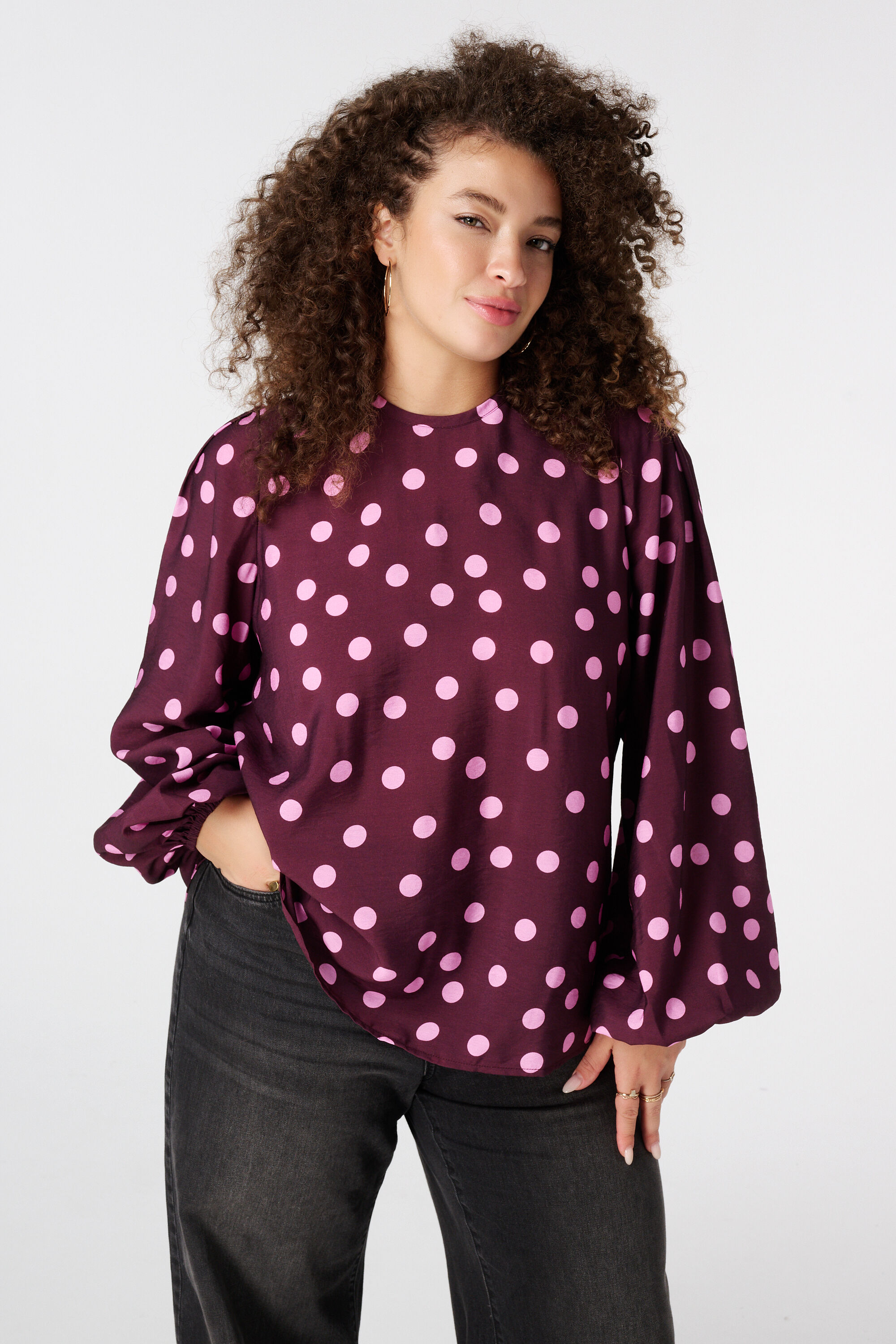 Bluse mit Polka-Dot-Muster