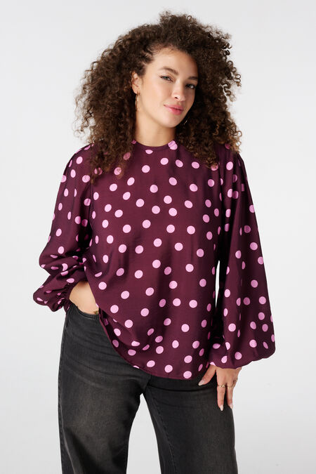 Bluse mit Polka-Dot-Muster Bluse mit Polka-Dot-Muster
