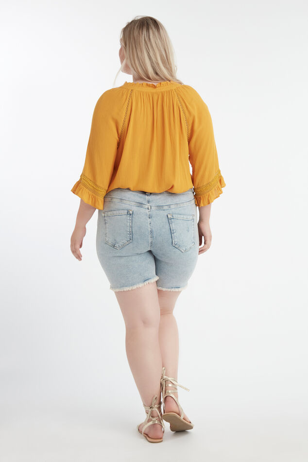 Shorts mit orangem Glitterstreifen image number 4