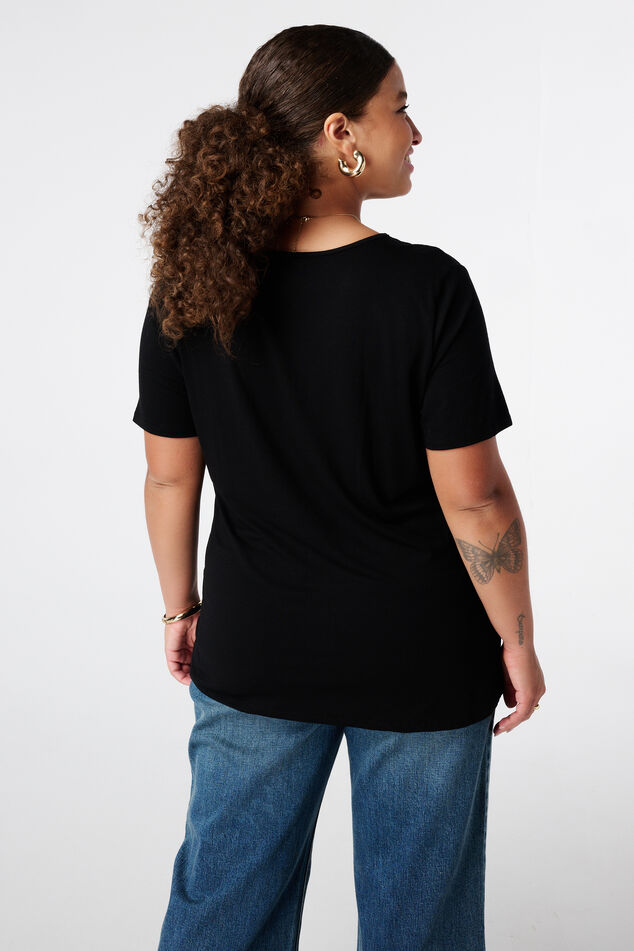 T-Shirt mit V-Ausschnitt image number 3