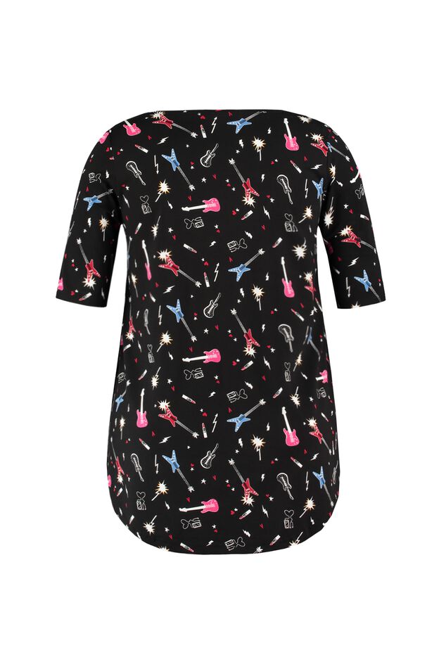 T-Shirt mit längerem Rücken image number 2