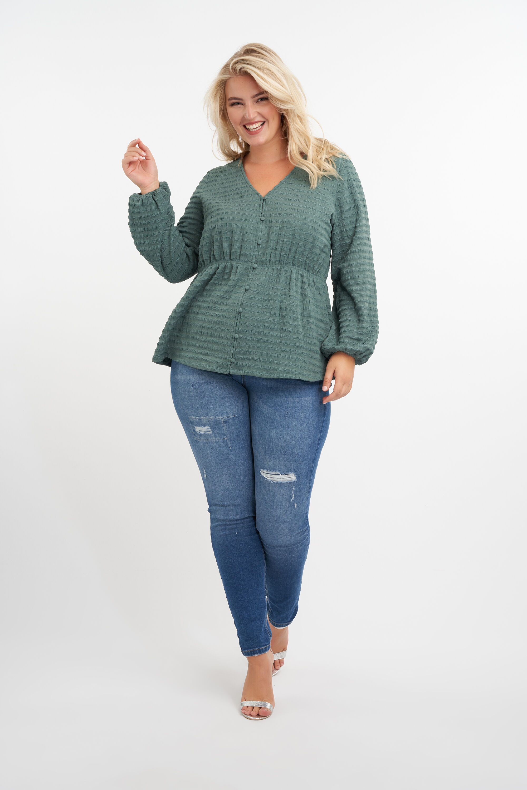 Top mit V-Ausschnitt  image number 5