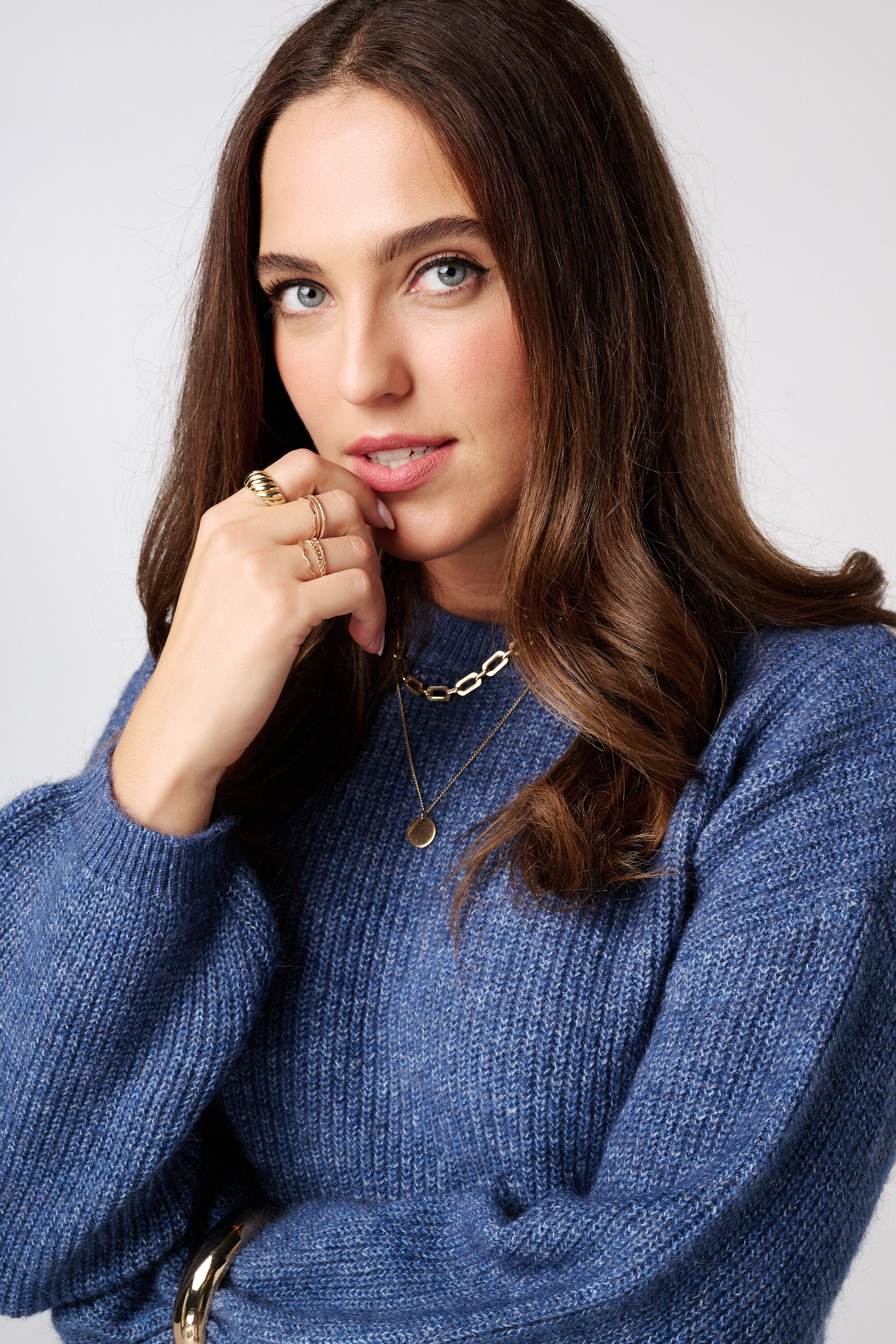 Fein gestrickter Pullover mit Ballon&auml;rmeln image number 4