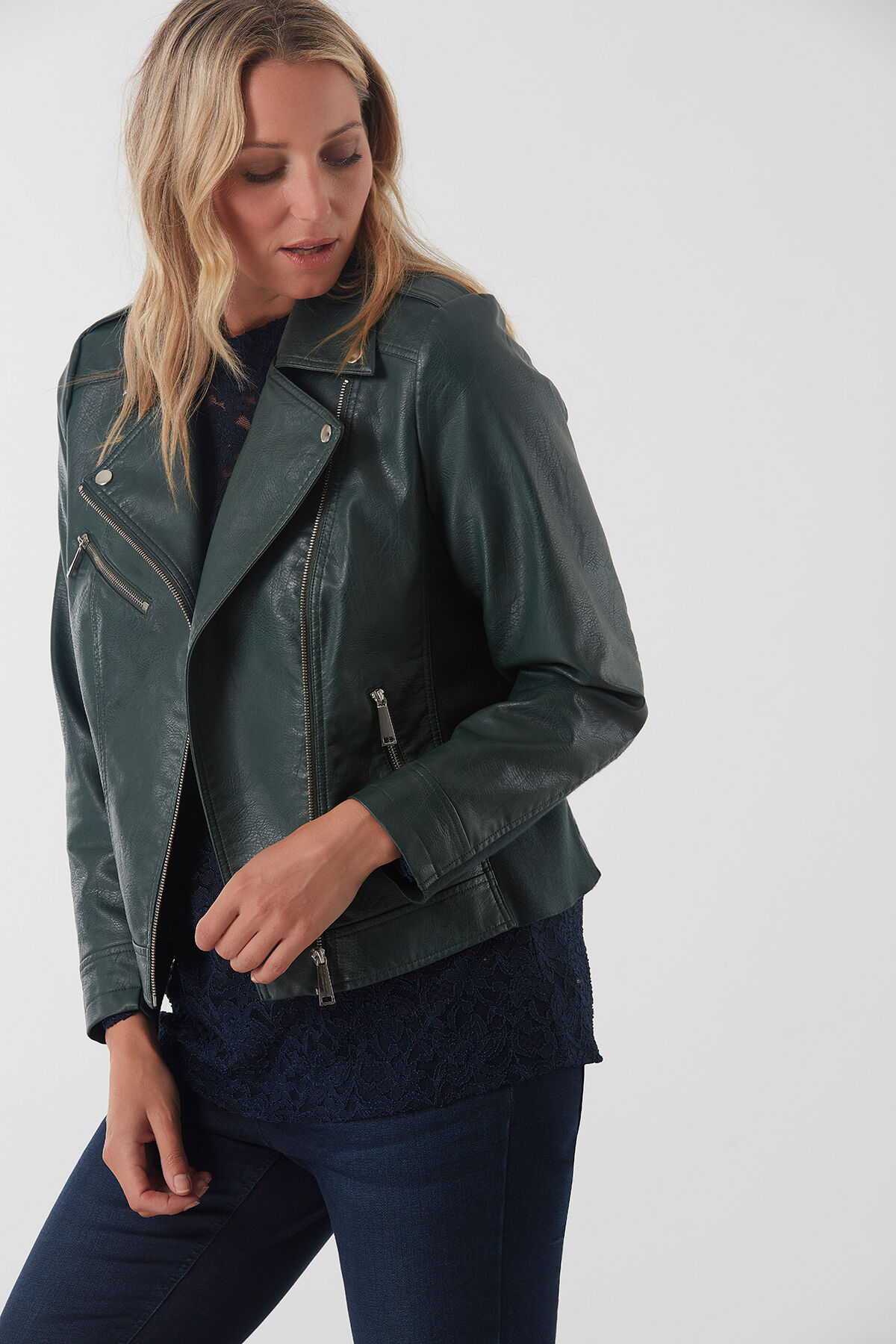 Biker-Jacke aus Kunstleder image number 3