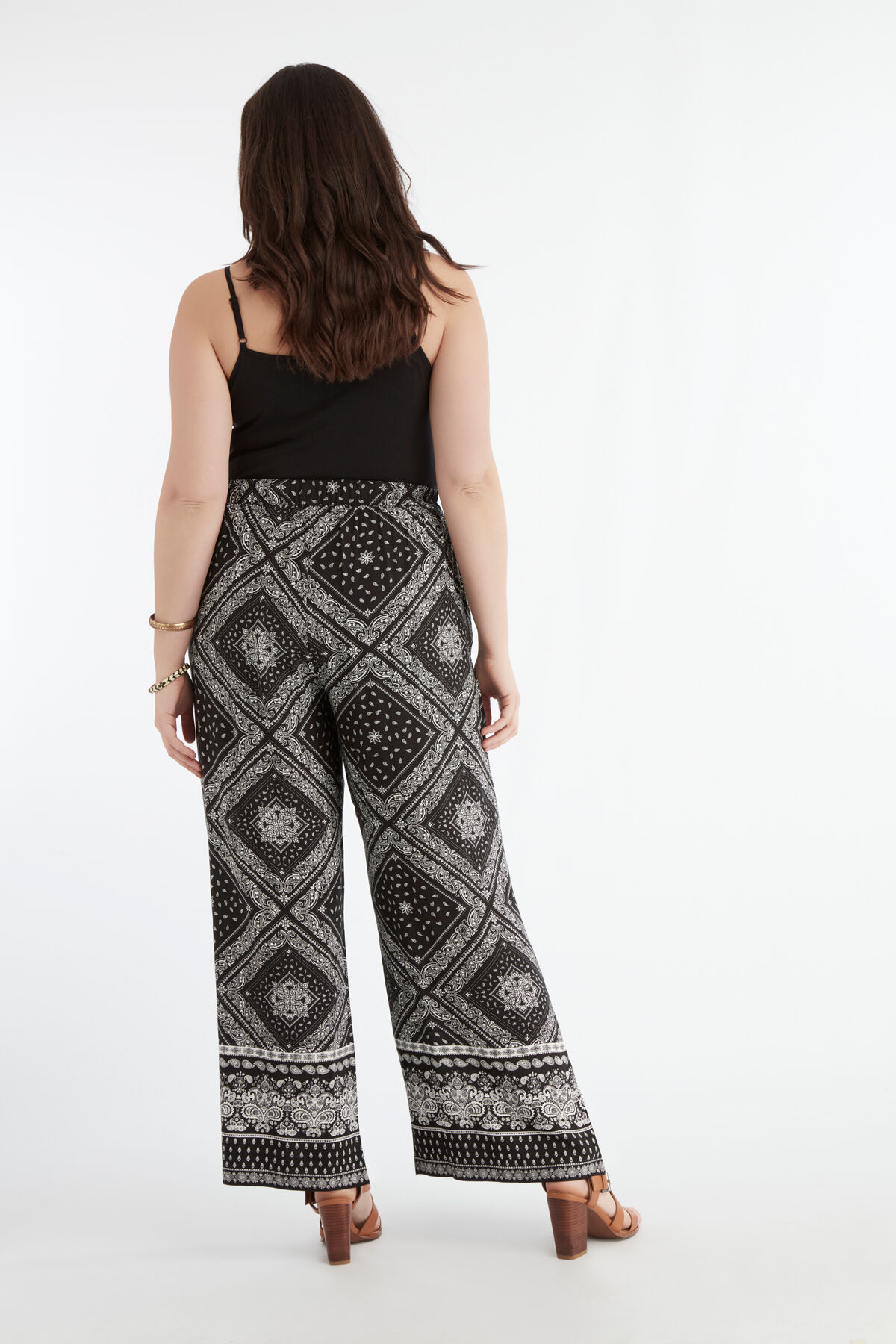 Weite Hose mit Print image number 4