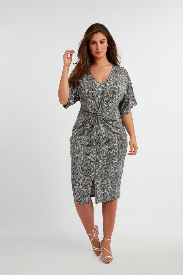 Kleid mit Schlangen-Print image number 4