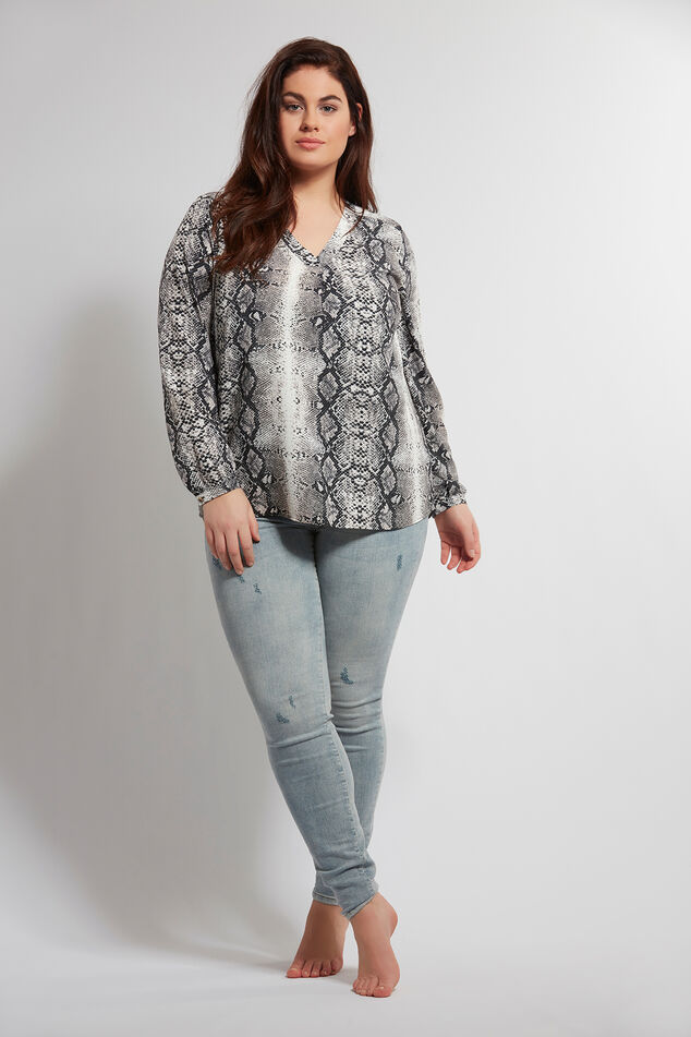 Bluse mit Schlangen-Print   image number 0
