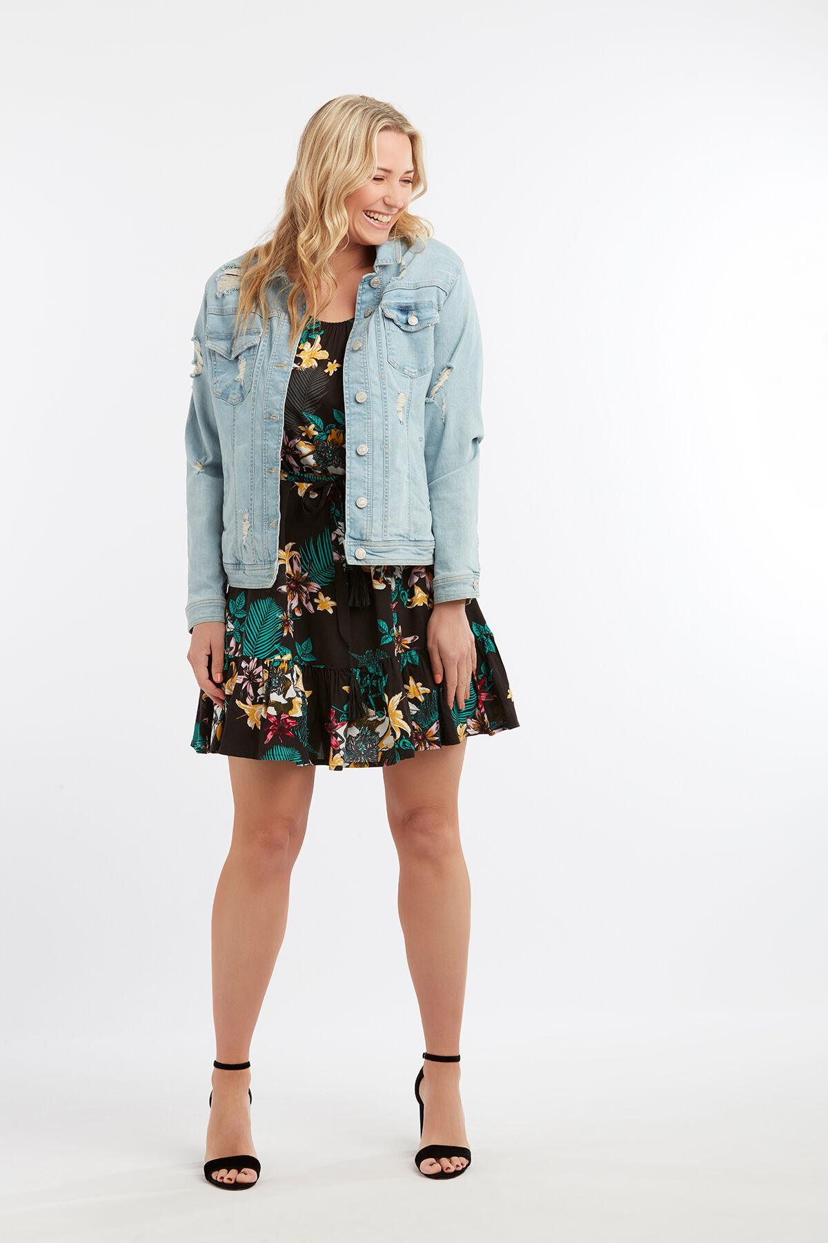 Kleid mit floralem Print image number 5