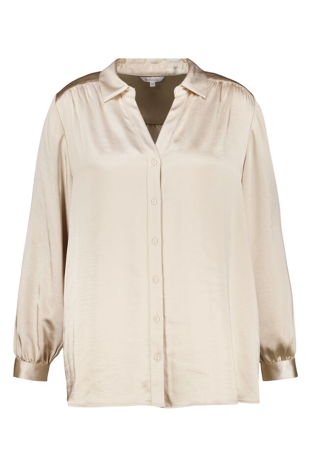 Bluse mit Satin-Look image number 1