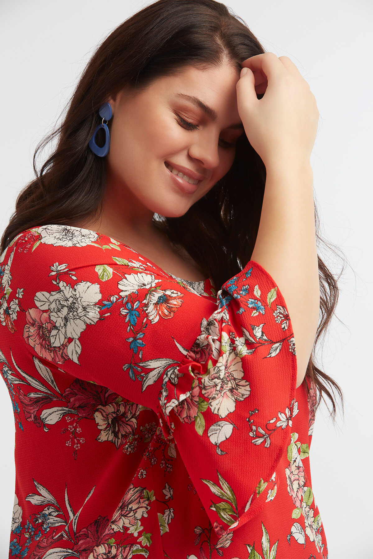 Bluse mit floralem Print image number 5