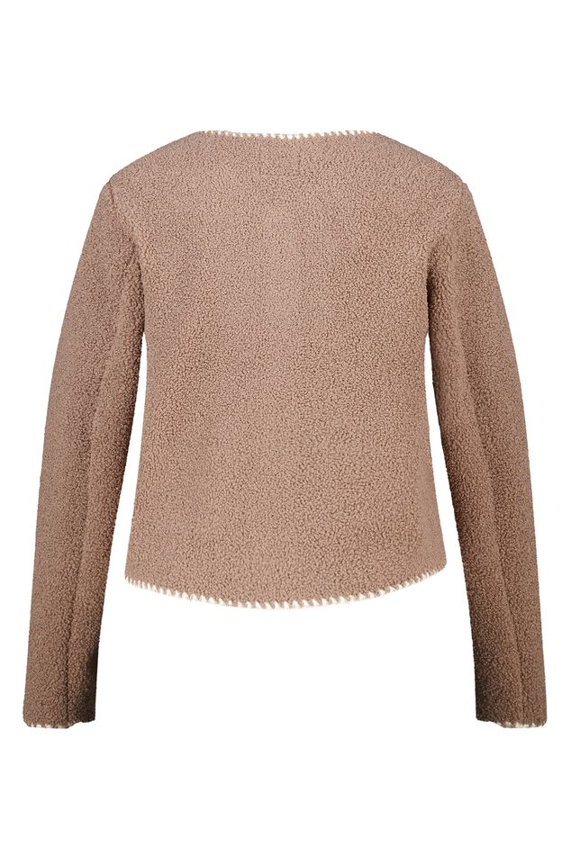 Teddyjacke mit Ziernähten und Knopfverschluss image number 2