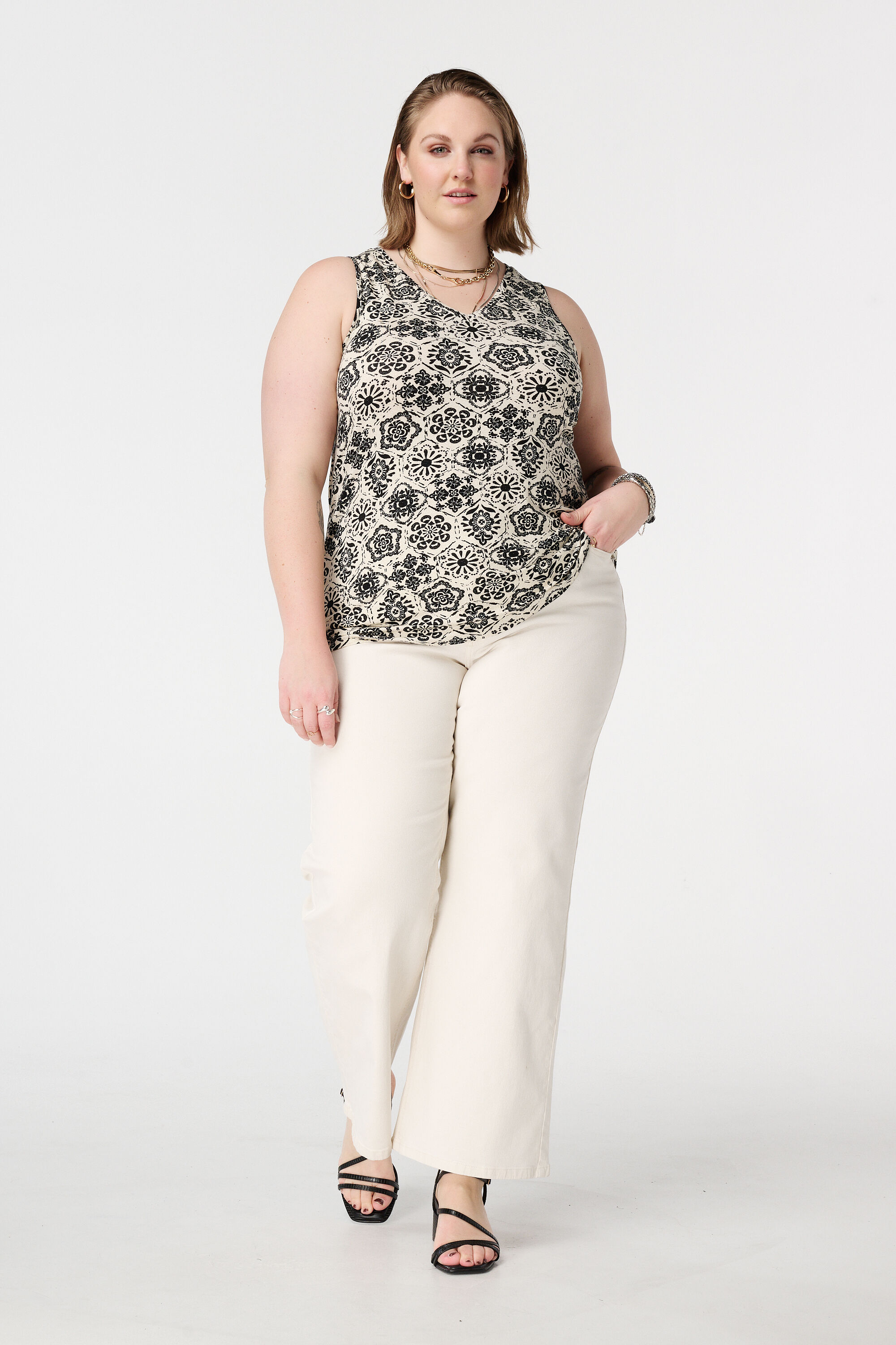 Singlet mit V Ausschnitt und Print image number 5