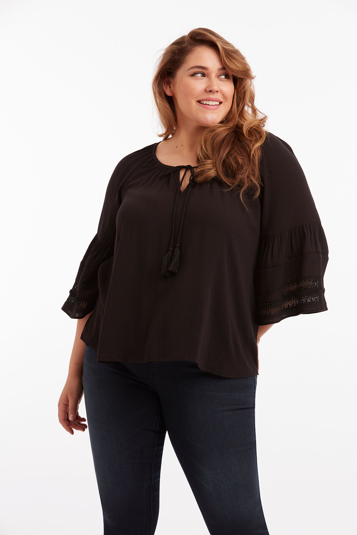 Bluse mit Bell-Sleeves image number 0