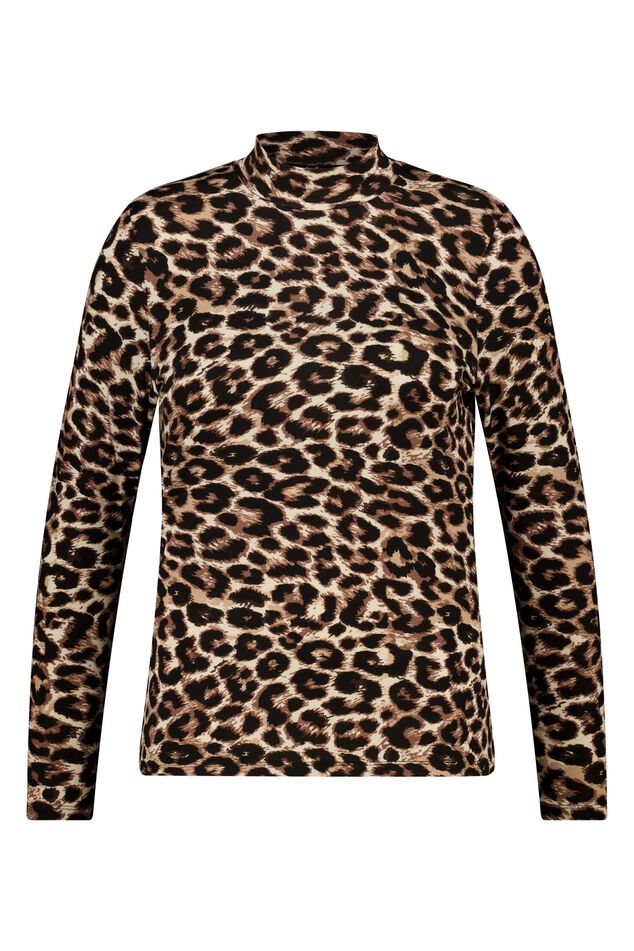 Rollkragen-Shirt mit Print  image number 1