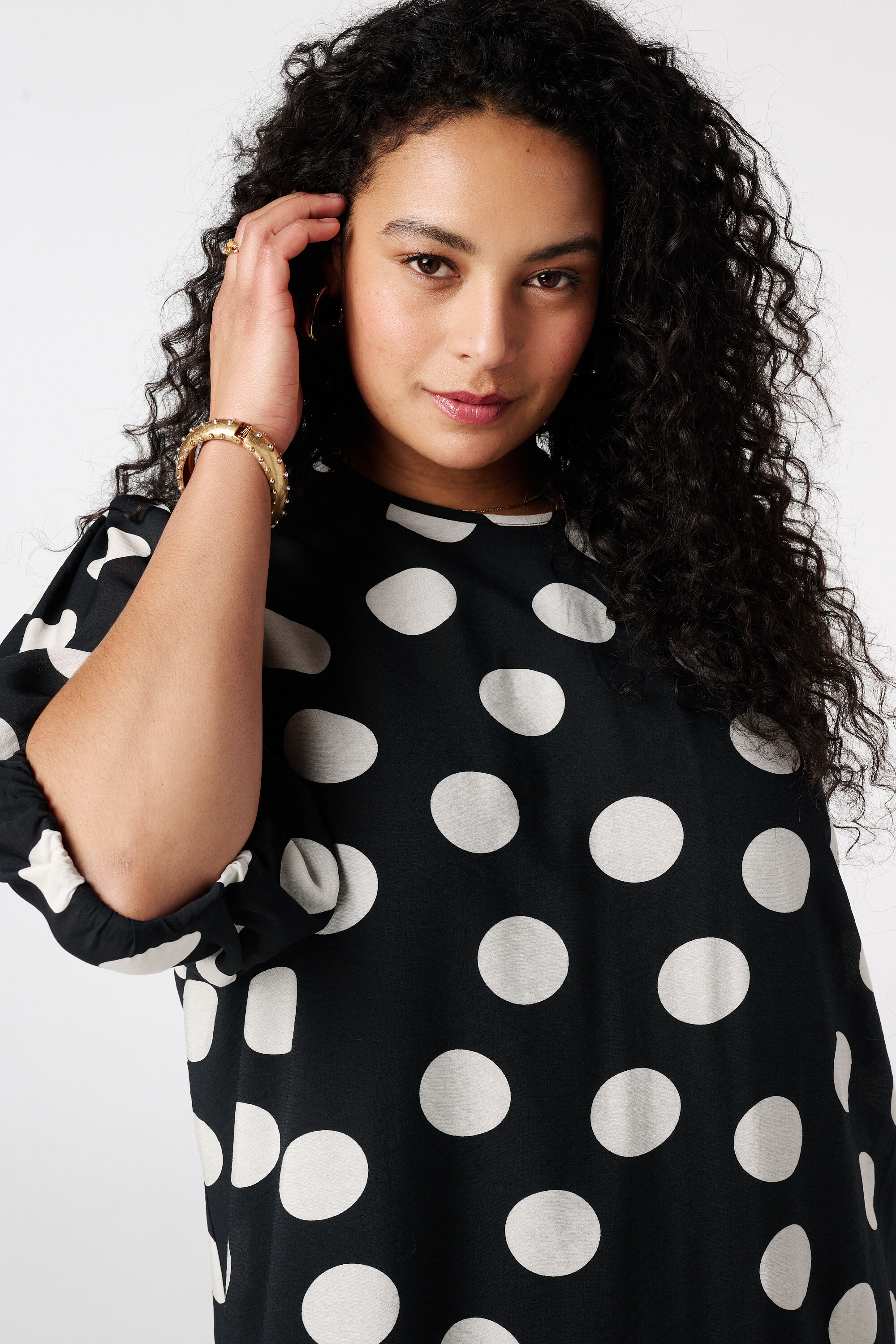 Kleid mit Polka Dot image number 4