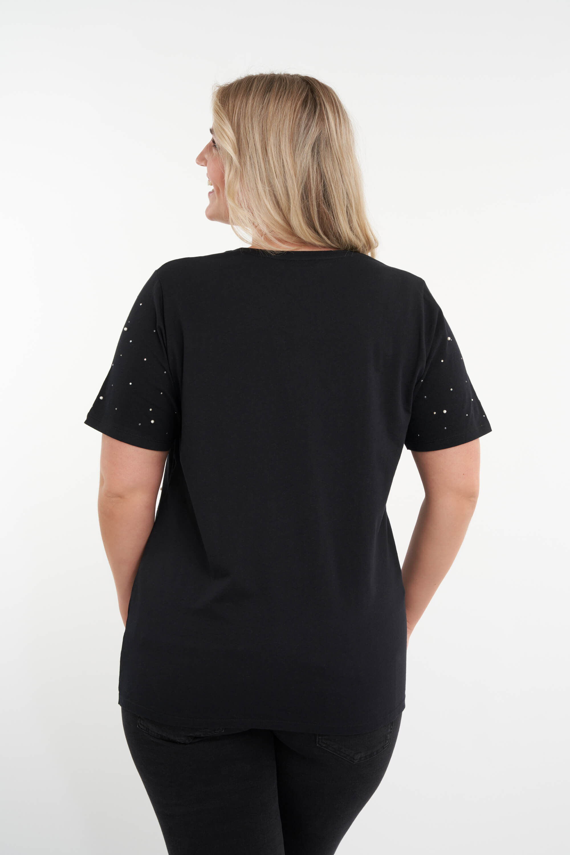 T-Shirt mit Strasssteinen  image number 3