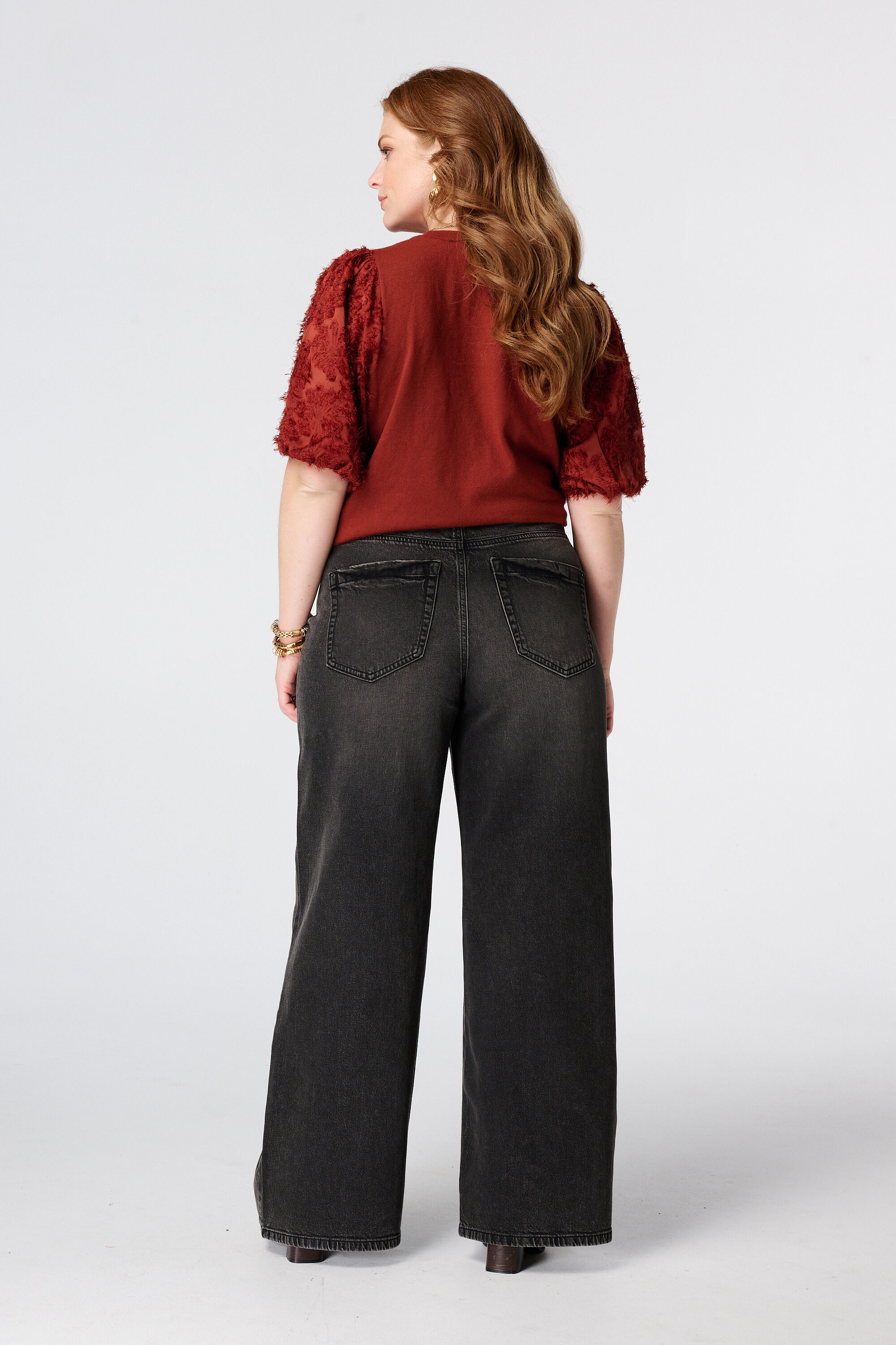 Weite Jeans mit hoher Taille image number 3