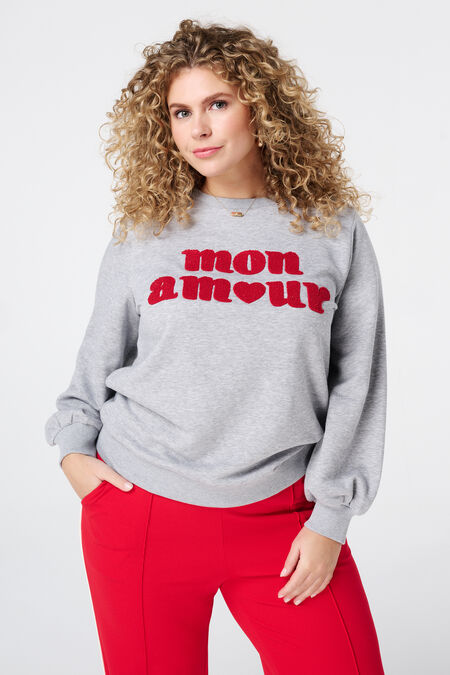 Pullover mit Text-Print Pullover mit Text-Print