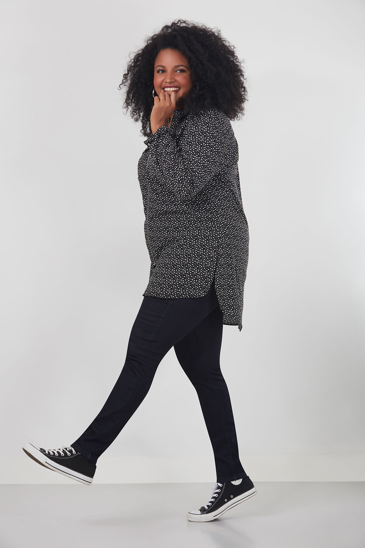 Lange Bluse mit Rei&szlig;verschluss image number 3