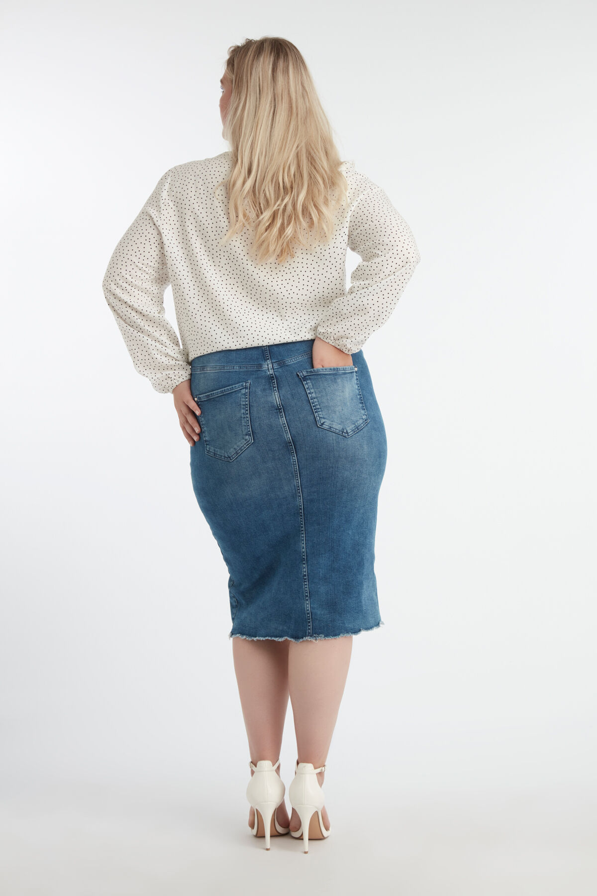 Denim-Rock mit Schlitz image number 4