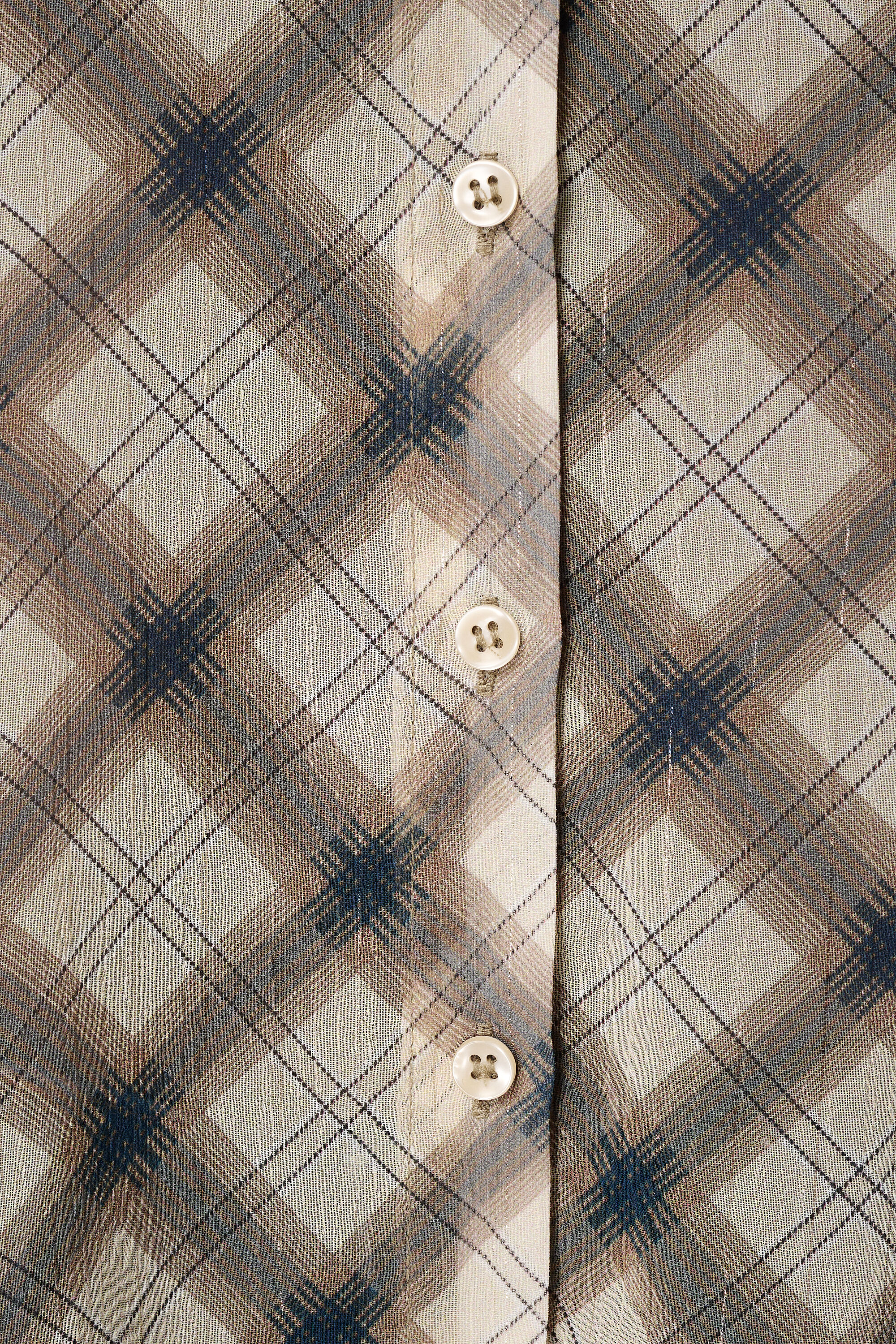 Karierte Bluse mit Ballon&auml;rmeln image number 6