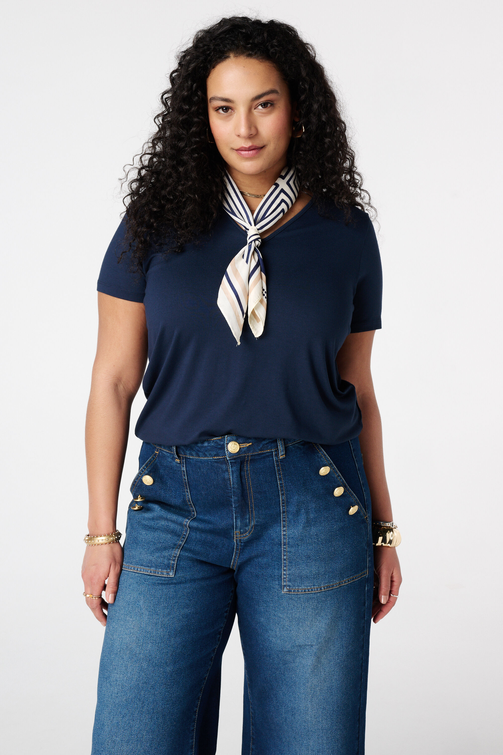 T-Shirt mit V-Ausschnitt