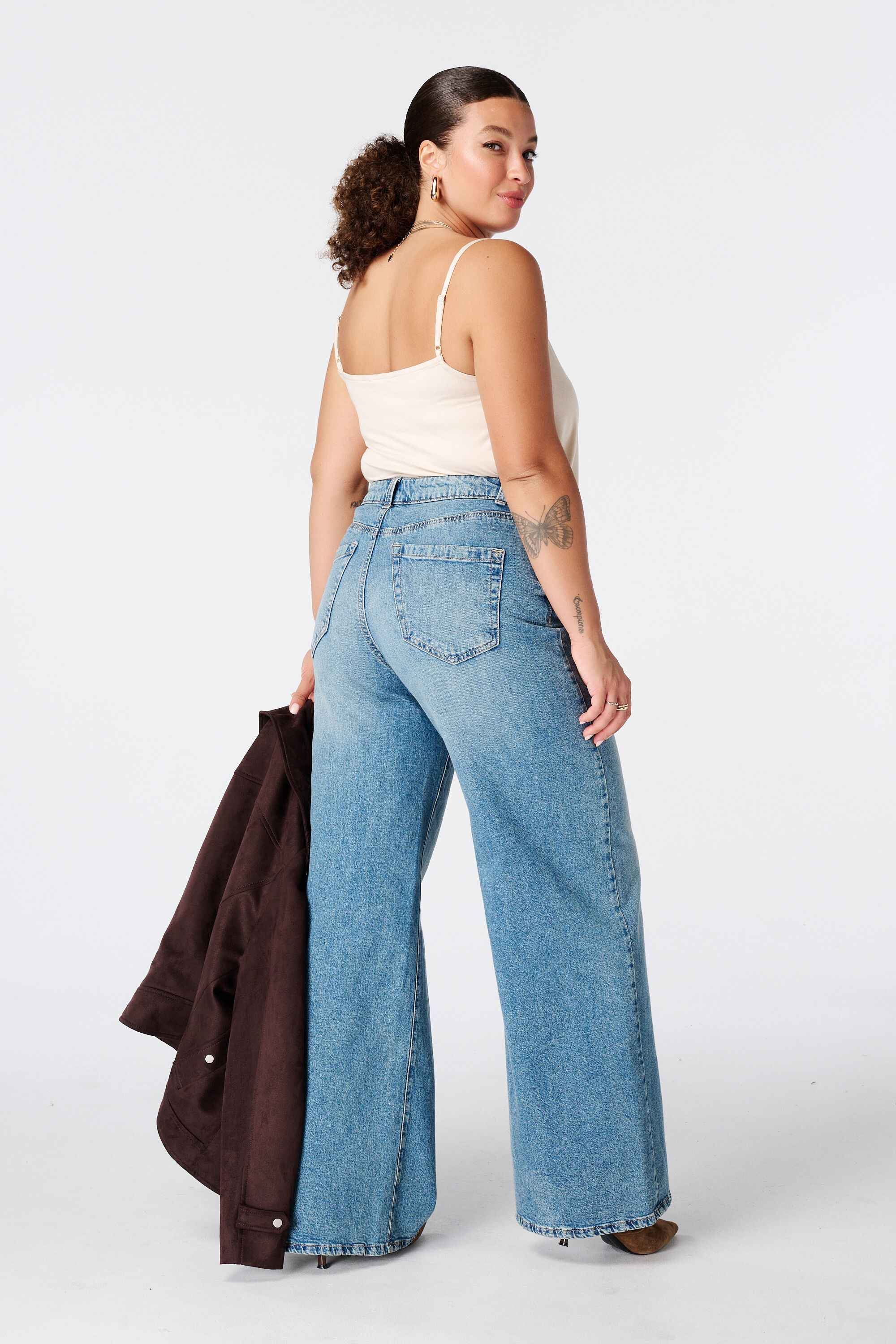 Weite Jeans mit hoher Taille image number 1