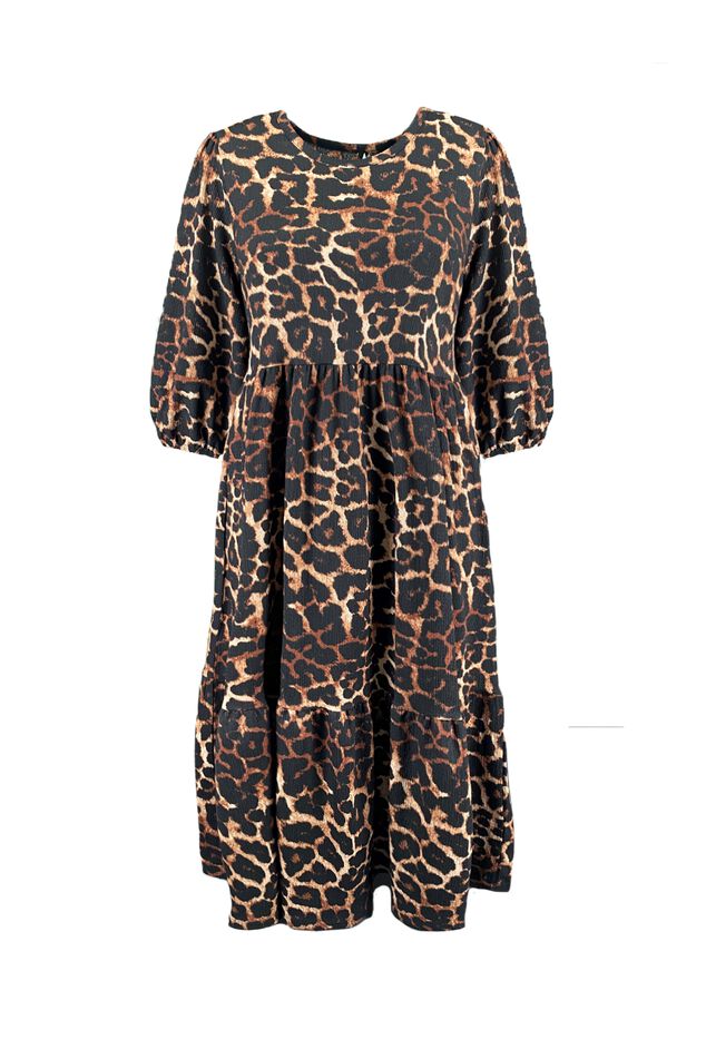 Langes weites Kleid mit Print  image number 2