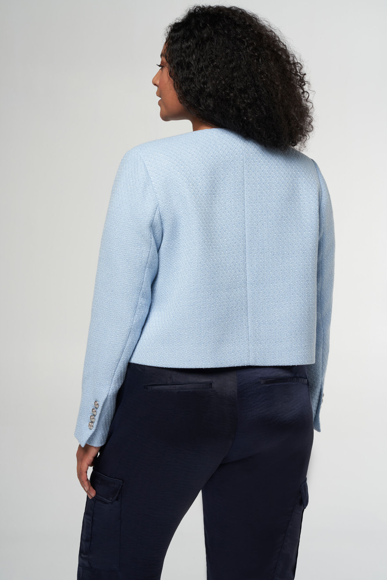 Kurze Tweed-Jacke mit Metallkn&ouml;pfen image number 3