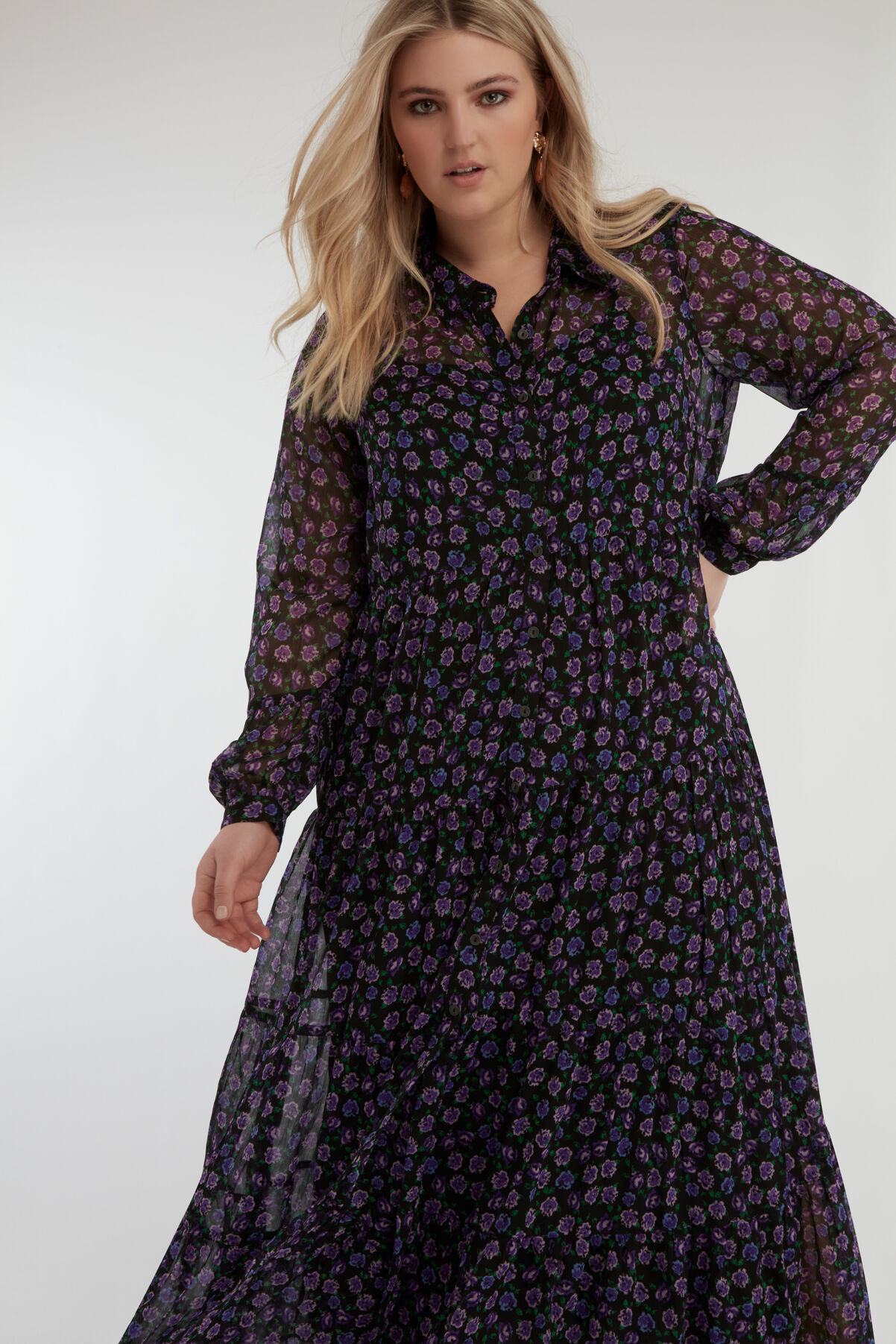 Shirt-Kleid mit Print image number 4