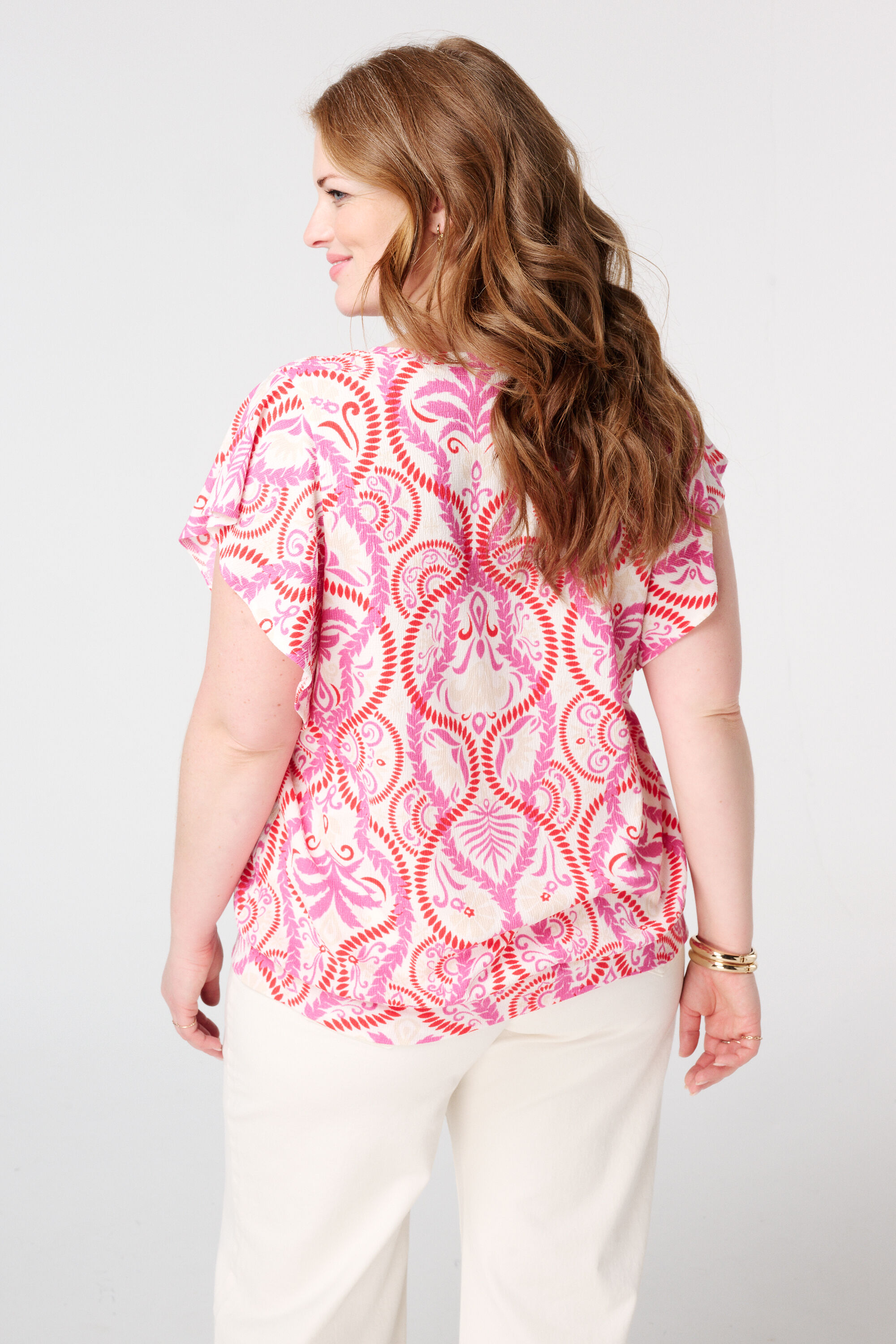 Strukturiertes Oberteil mit Fl&uuml;gel&auml;rmeln  image number 3