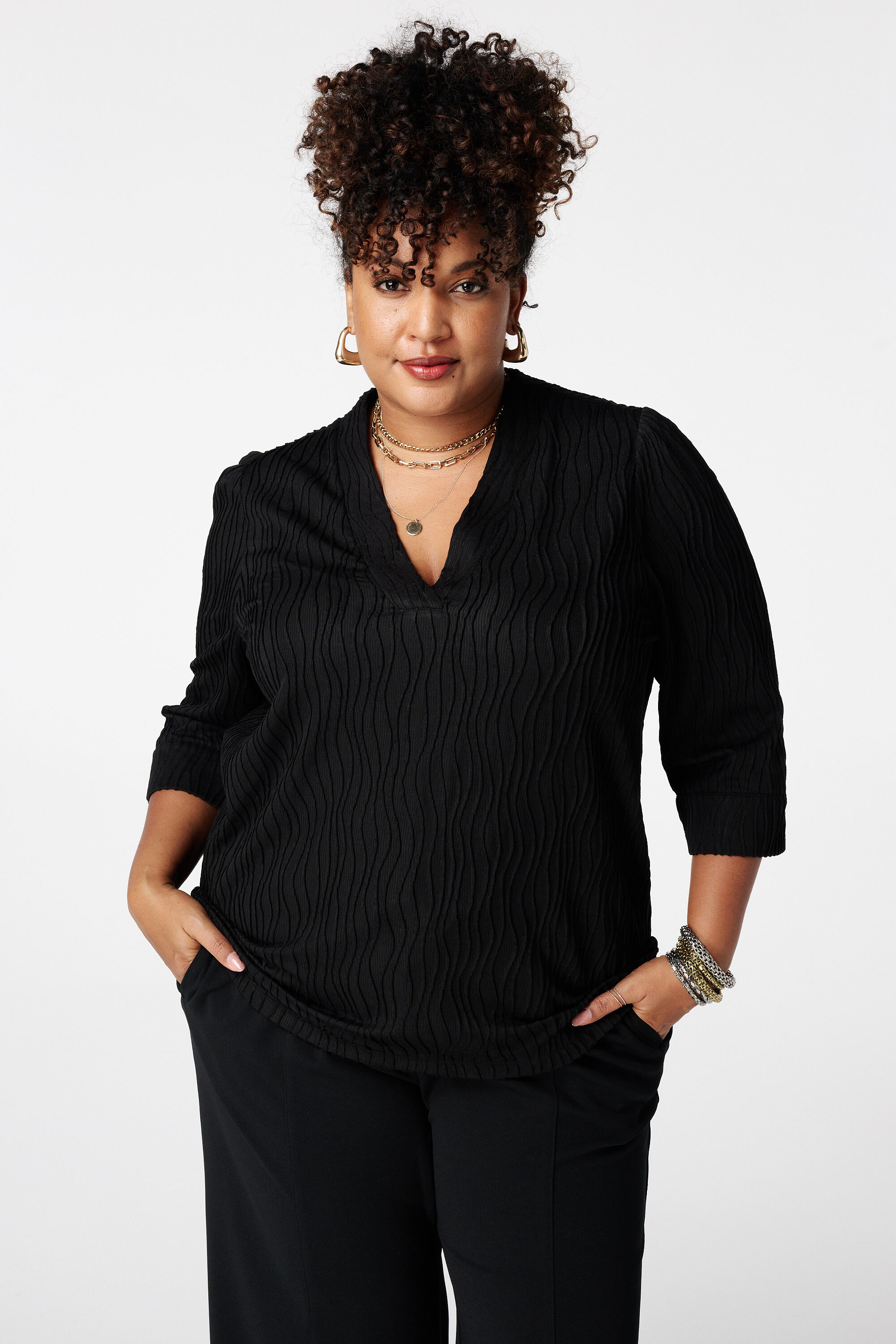 Top mit gewellter Struktur