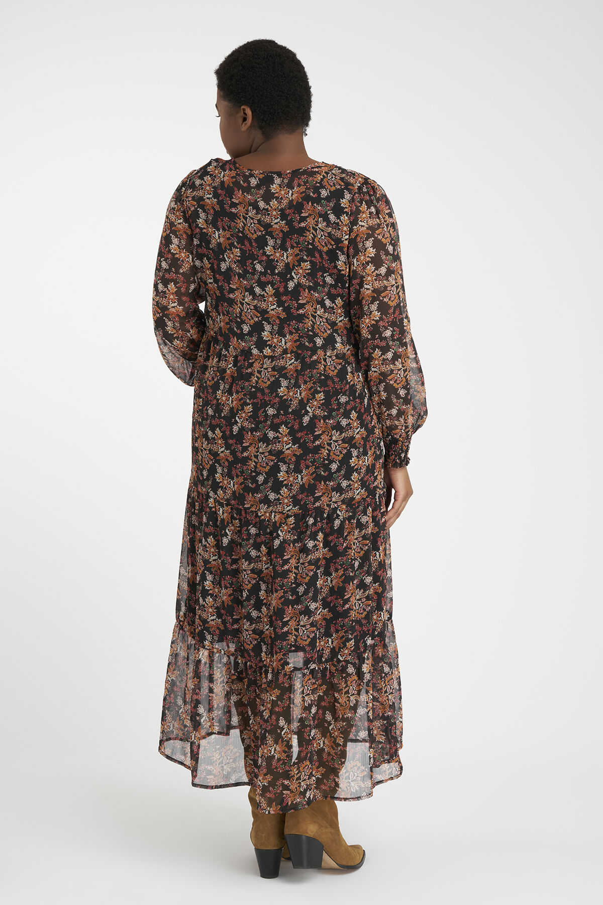 Langes Kleid mit Blumen-Print image number 4