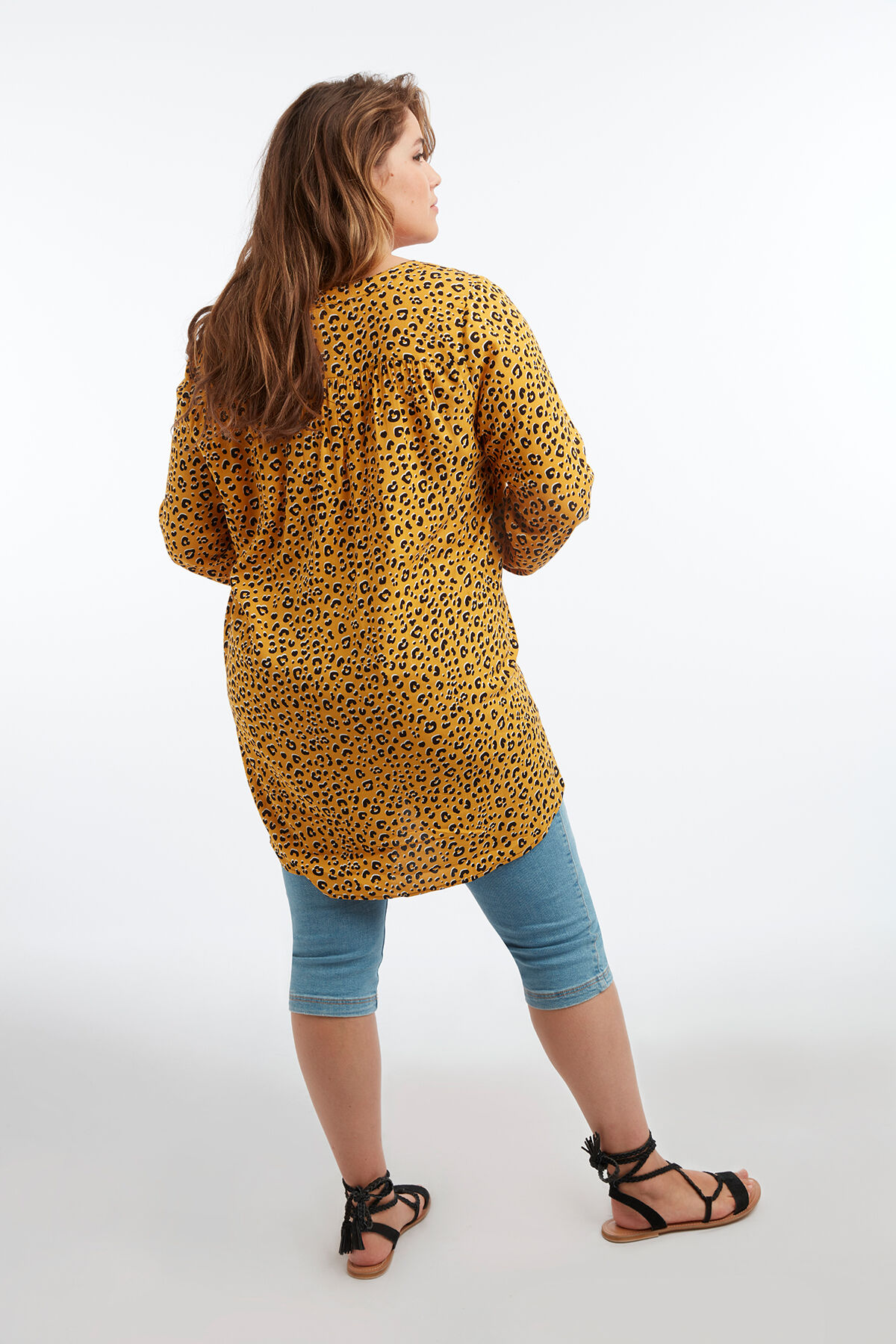 Tunika-Bluse mit Animal-Print image number 5