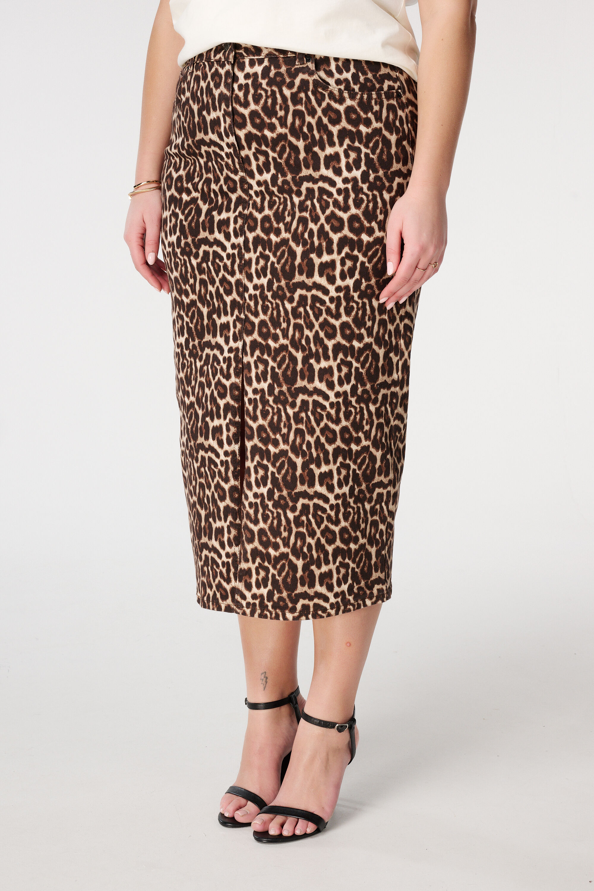 Bleistiftrock mit Leopard-Print  image number 5