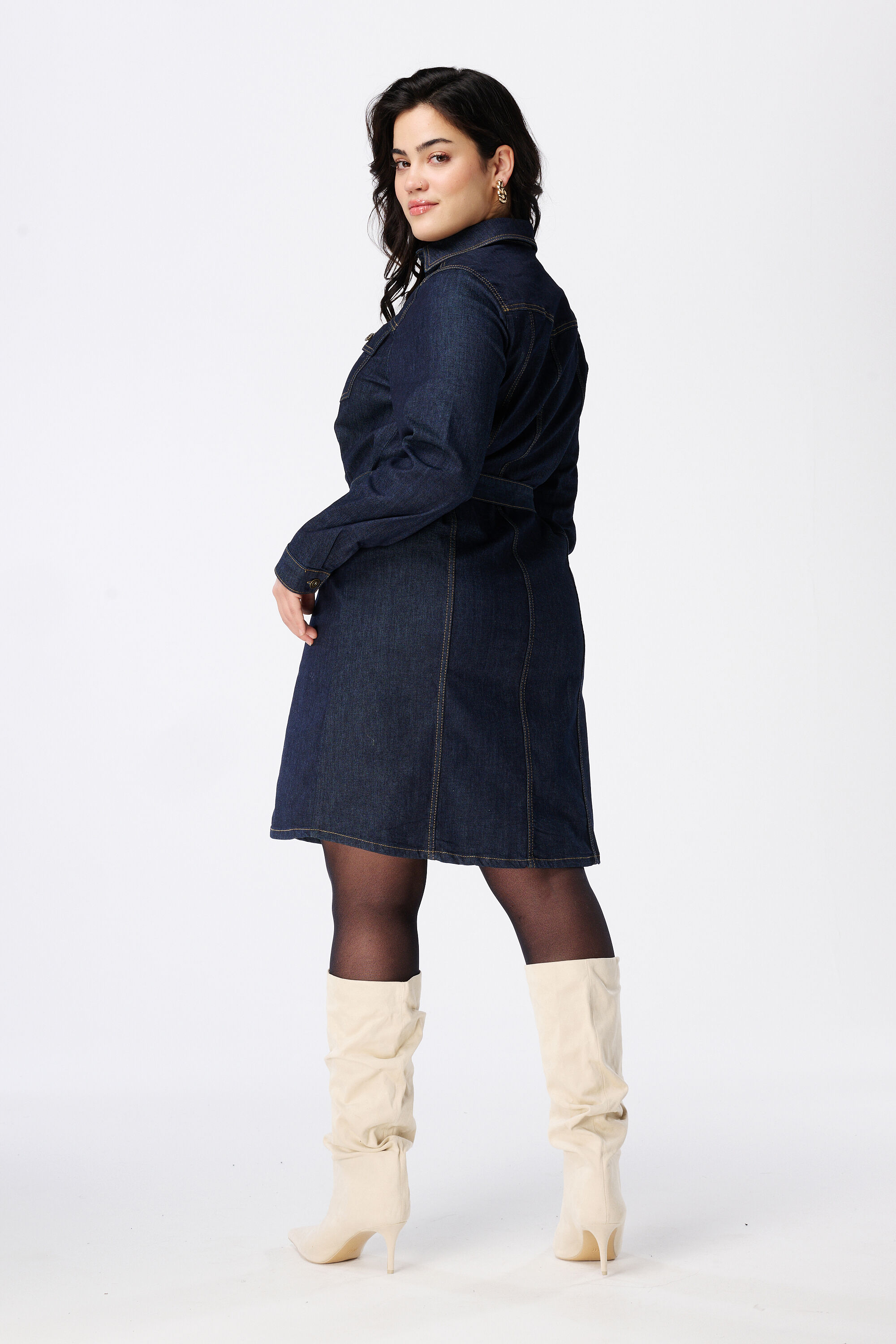 Jeanskleid mit G&uuml;rtel  image number 3