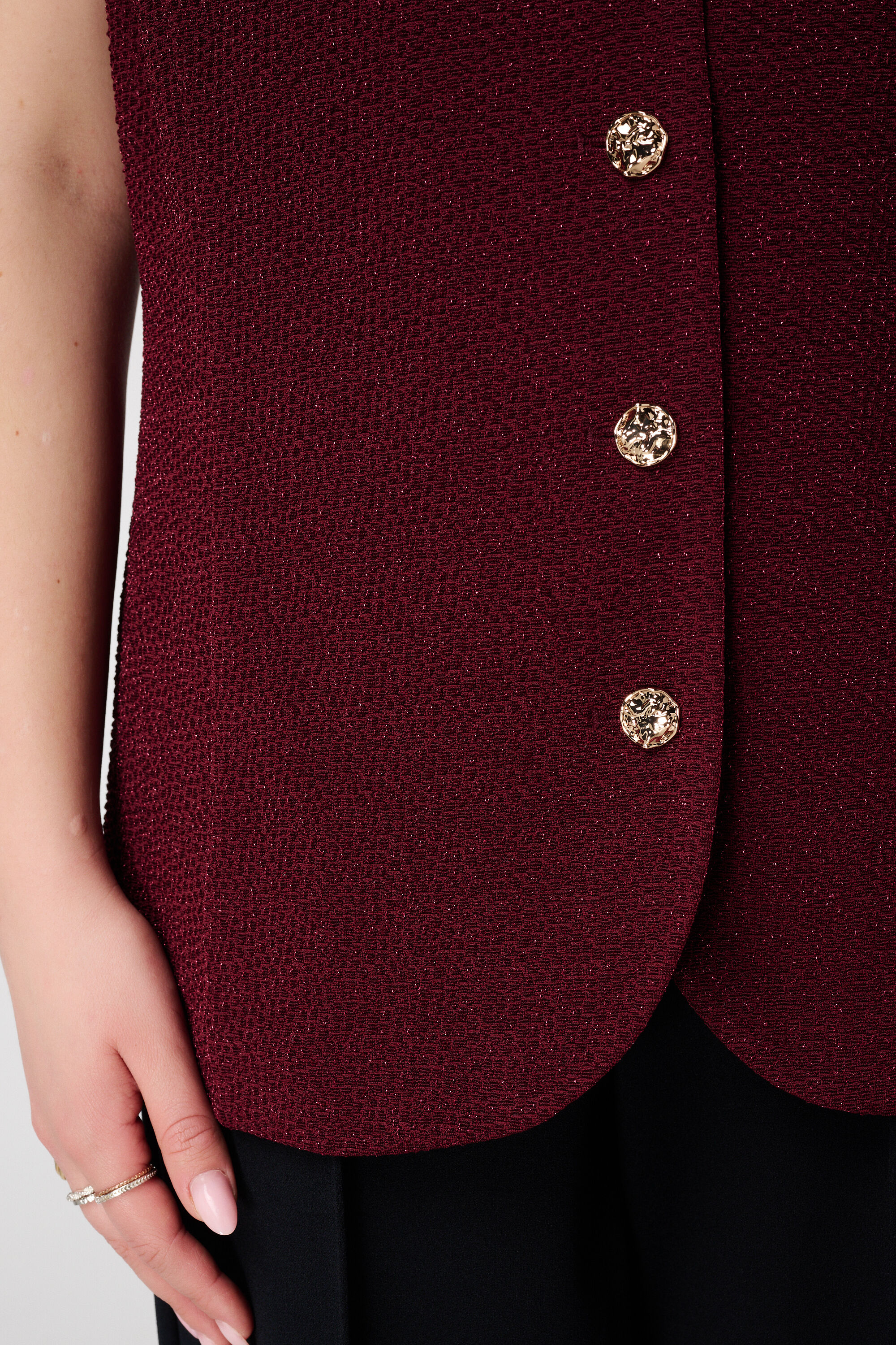 Weste mit Kn&ouml;pfen und Lurex image number 6