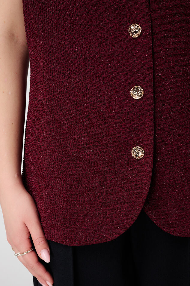 Weste mit Knöpfen und Lurex image number 6
