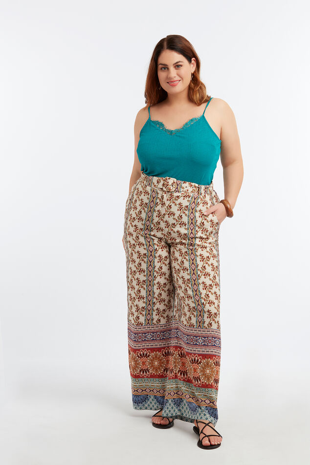 Weite Hose mit Print image number 5