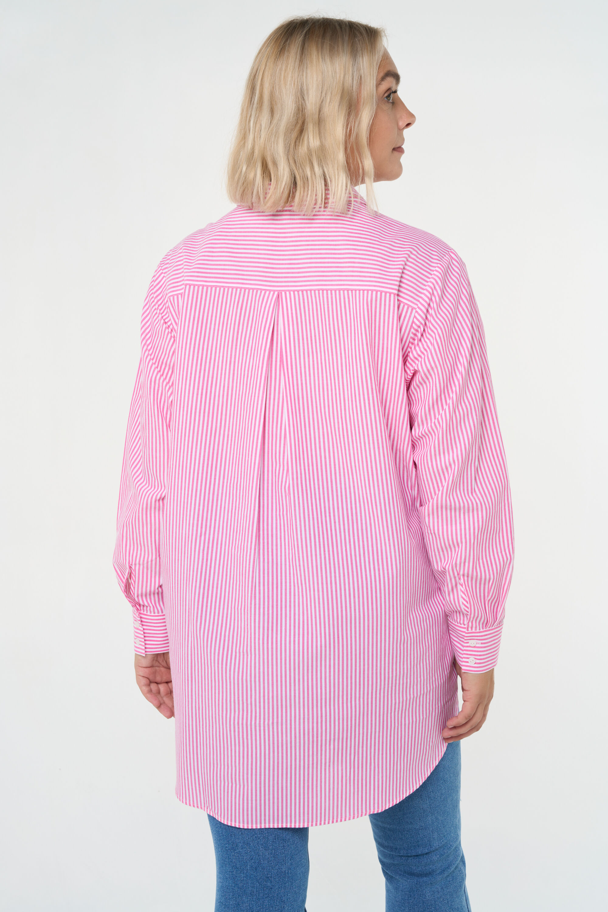 Gestreifte Bluse mit lockerer Passform image number 4